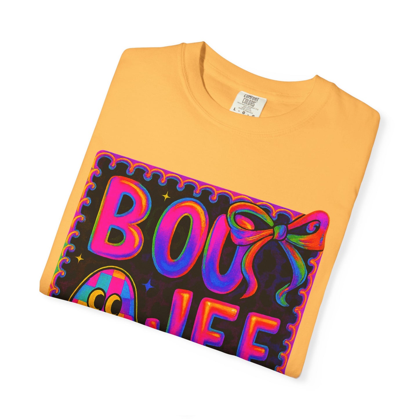 BOOJee Retro Comfort Colors, Garment-Dyed T-shirt, Colorful Graphic Tee, Unisex Streetwear, Fun Gift, Festival Fashion, Vegan Style