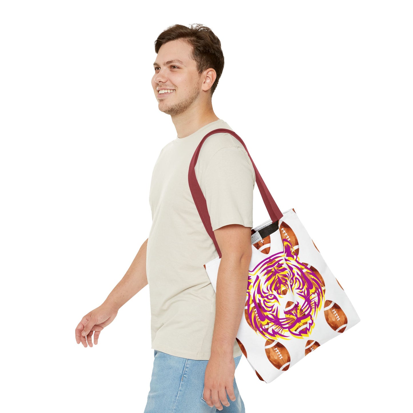 Vibrant Tiger Print Tote Bag - LSU Fans Gift