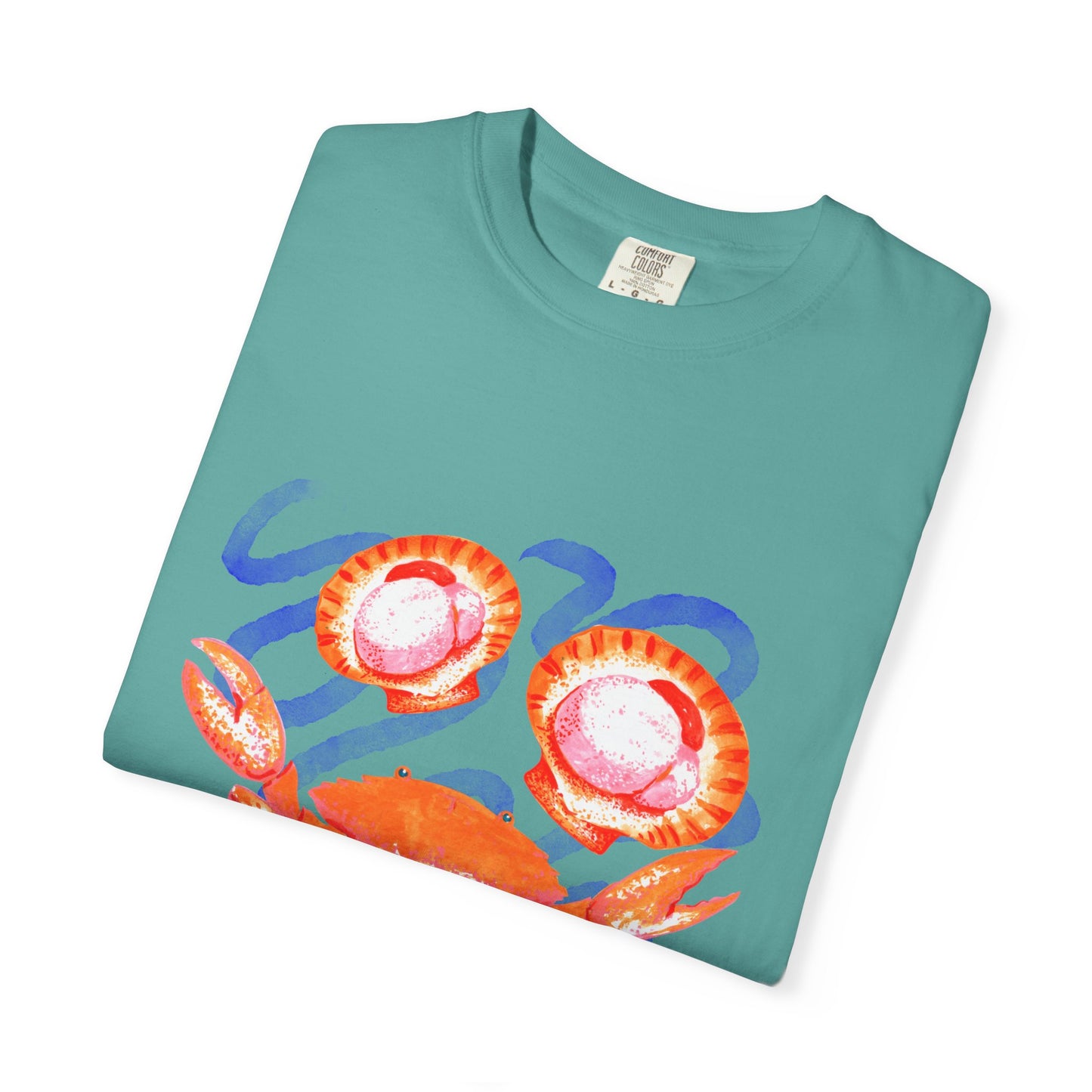 Retro Seafood Graphic T-Shirt - Fresh Catch Comfort Colors Tee