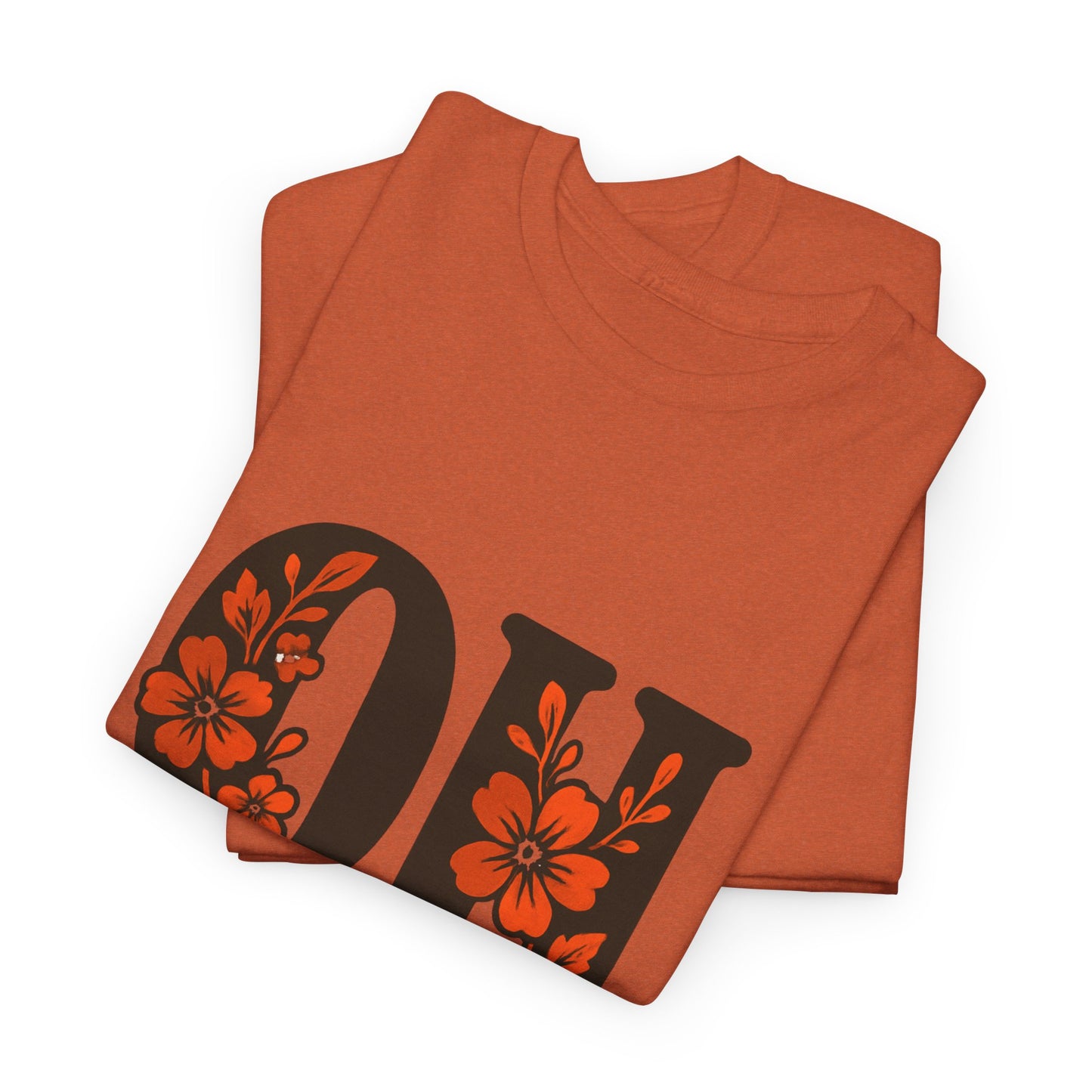 OH Go Browns Floral Unisex Tee, Fan Apparel, Game Day Shirt, Casual Wear, Gift for Sports Lovers