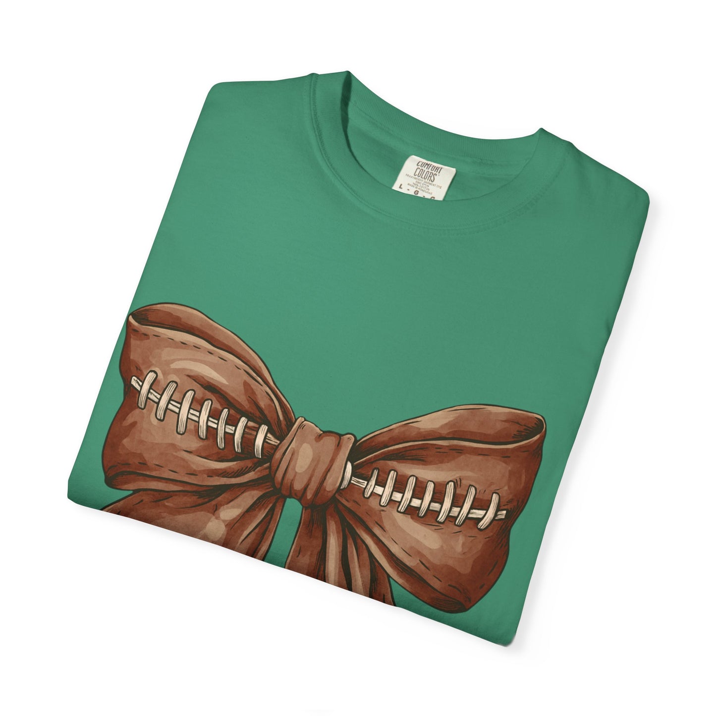 Football Bow T-Shirt: Unisex Casual Wear for Game Day Apparel