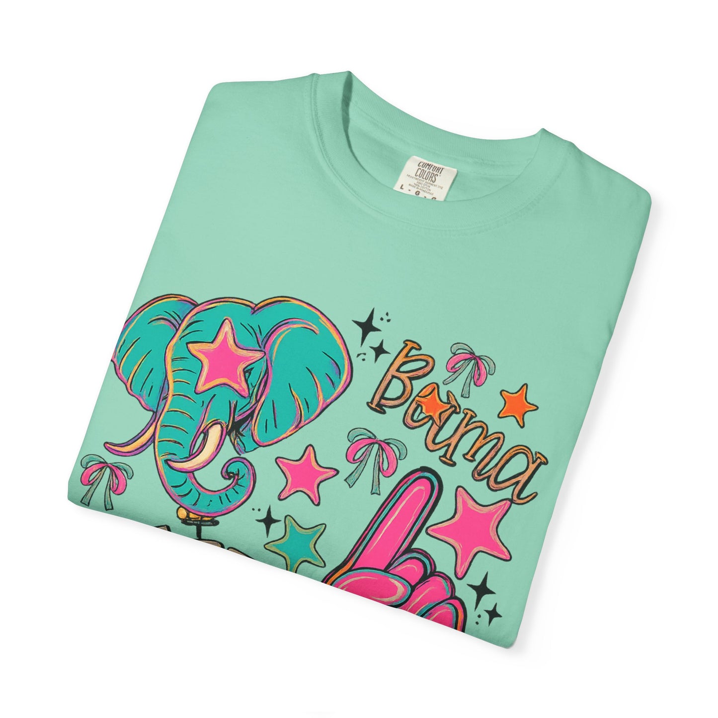Preppy Neon Elephant Fan T-Shirt