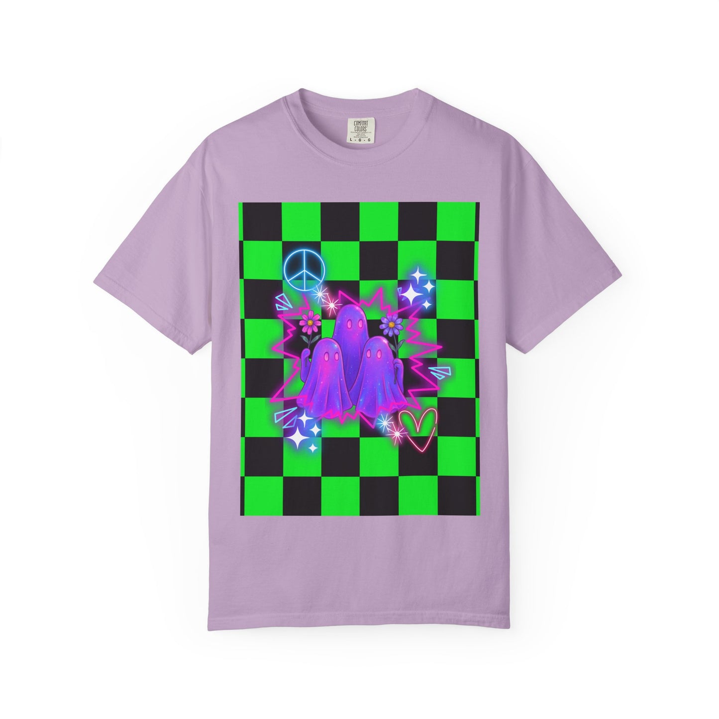 Vibrant Ghost Graphic Tee, Unisex T-shirt, Retro Vibe Shirt, Perfect for Halloween, Party Wear, Casual Style, Unique Gift
