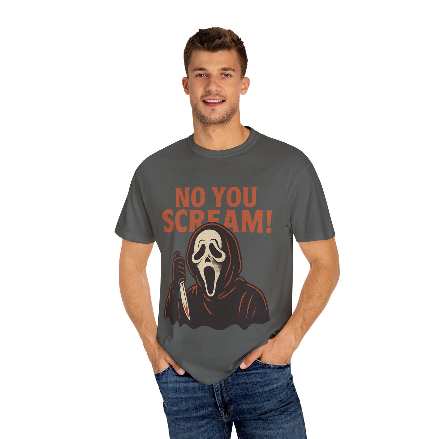 Unisex Horror-Themed T-shirt | Fun Scream Design for Halloween, Costume Parties, Movie Nights, Gift for Horror Fans
