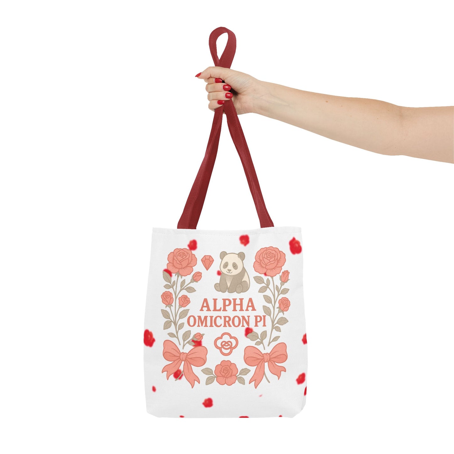 Floral Alpha Omicron Pi Tote Bag, Sorority Tote, Gift for Sisters, College Bag, Cute Everyday Tote