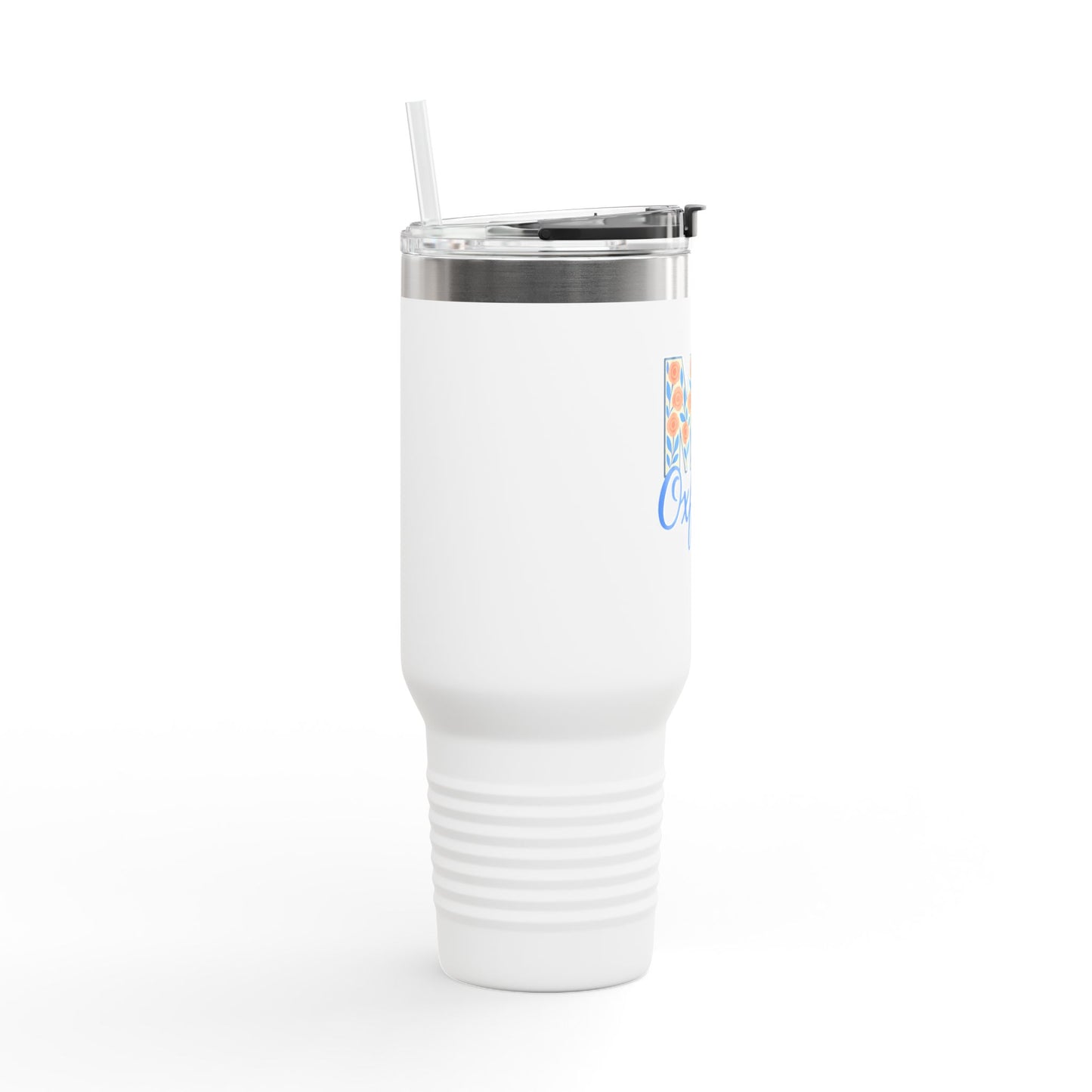 Floral Insulated Travel Mug-40 oz., Oxford, MS Design