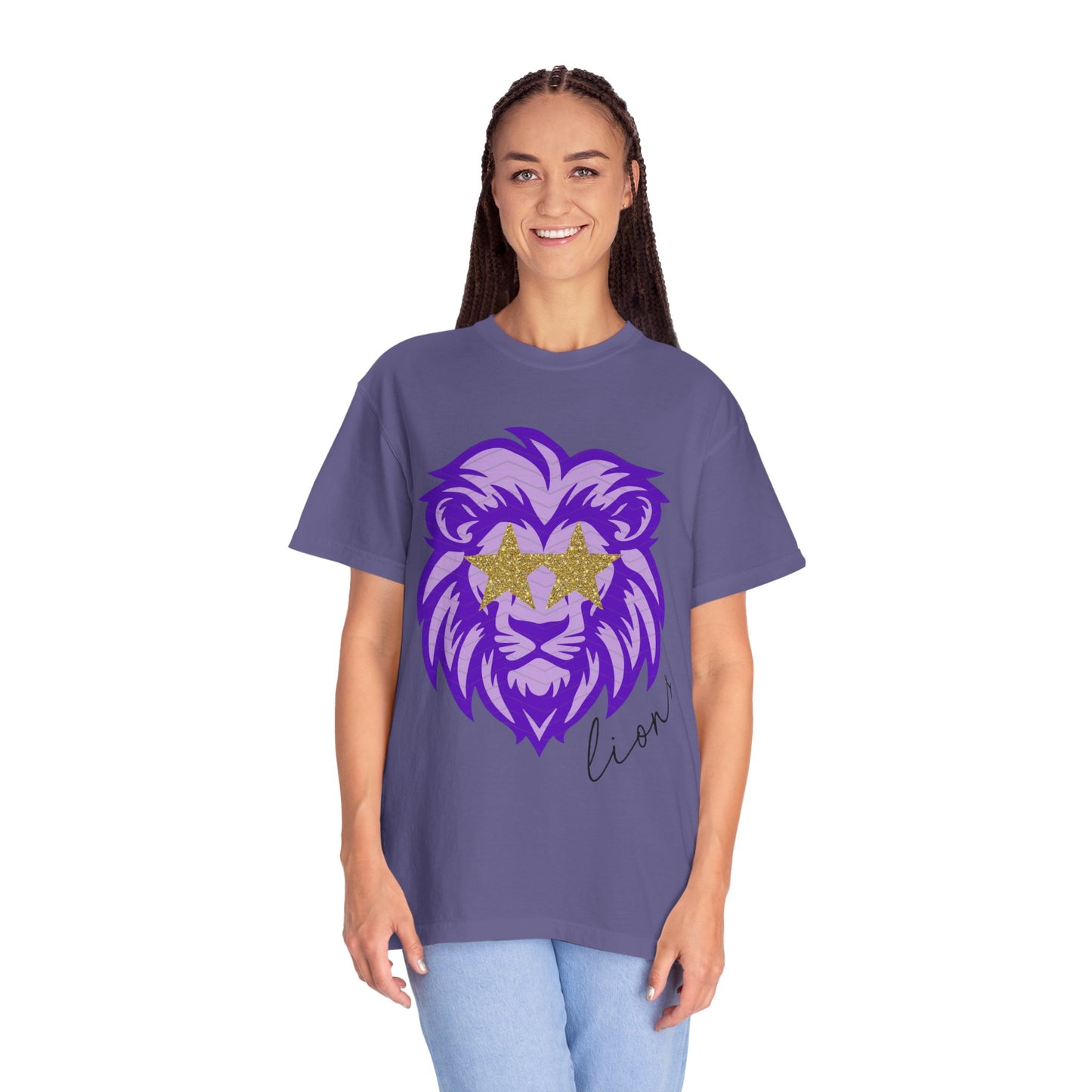 Purple Lion Graphic T-Shirt