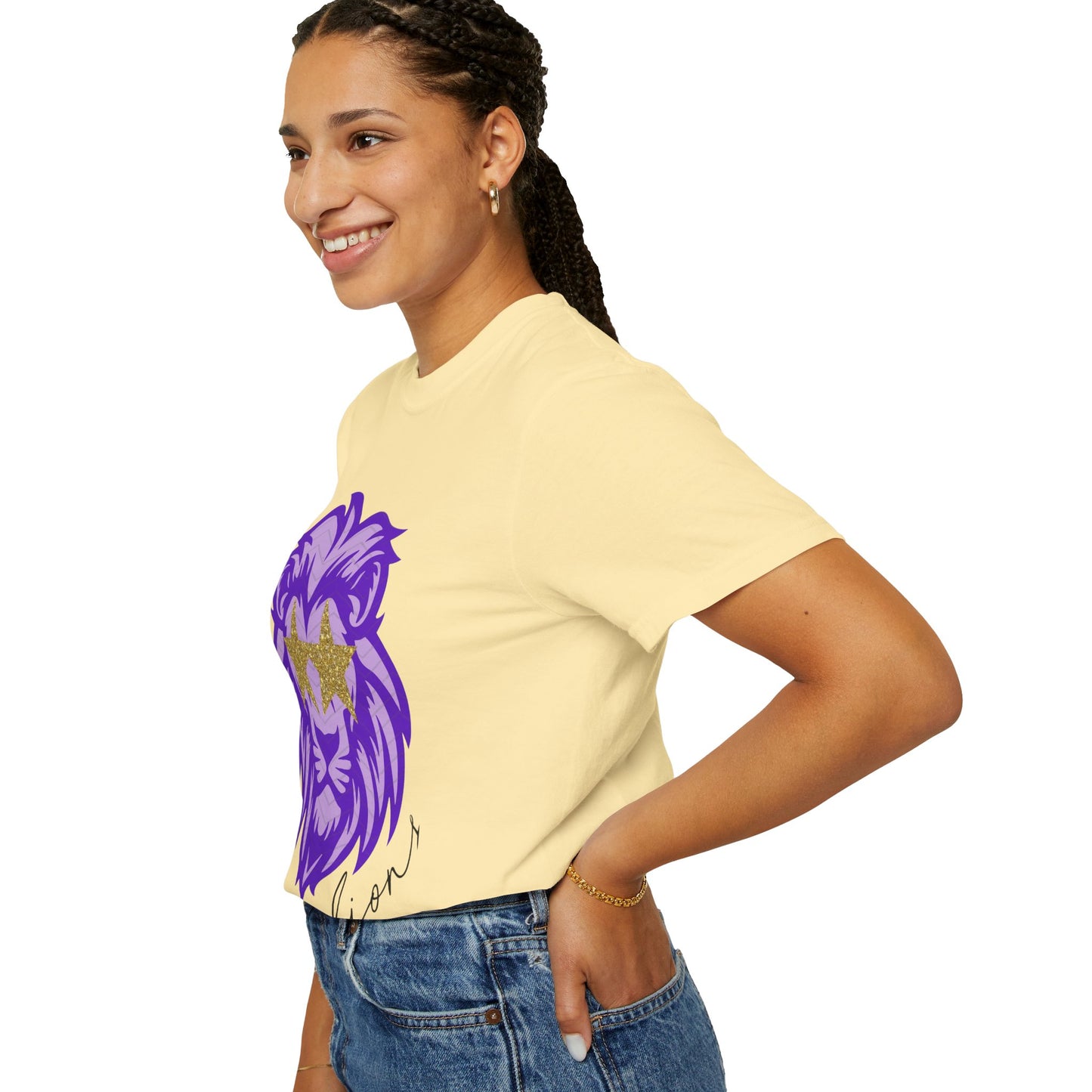 Purple Lion Graphic T-Shirt