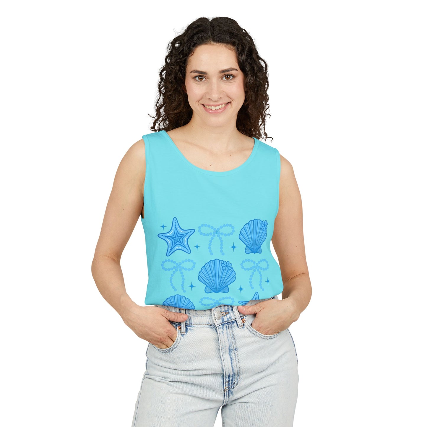 Pearls & Shells Comfort Colors Tank Top