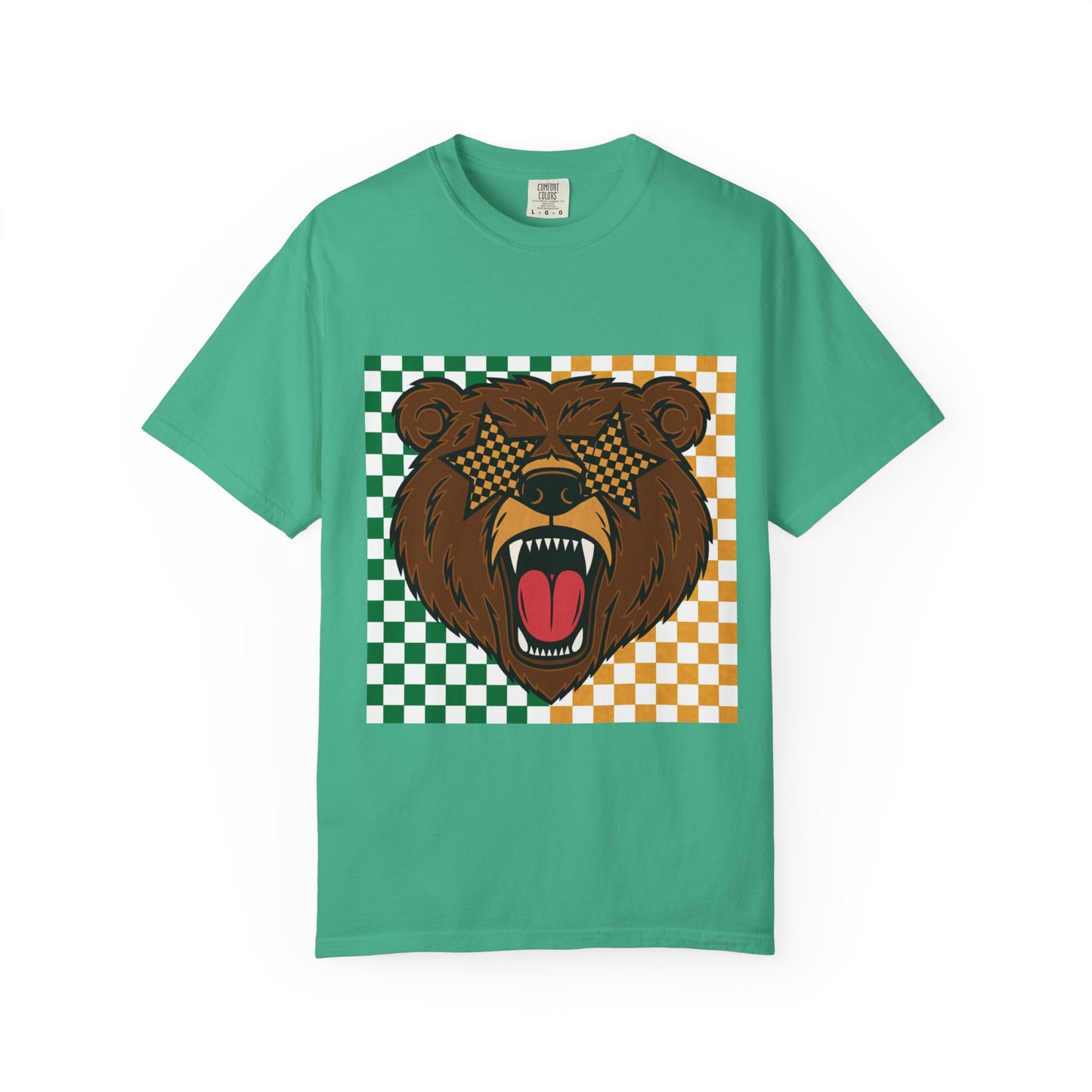 Checkered BU Bear Unisex T-shirt