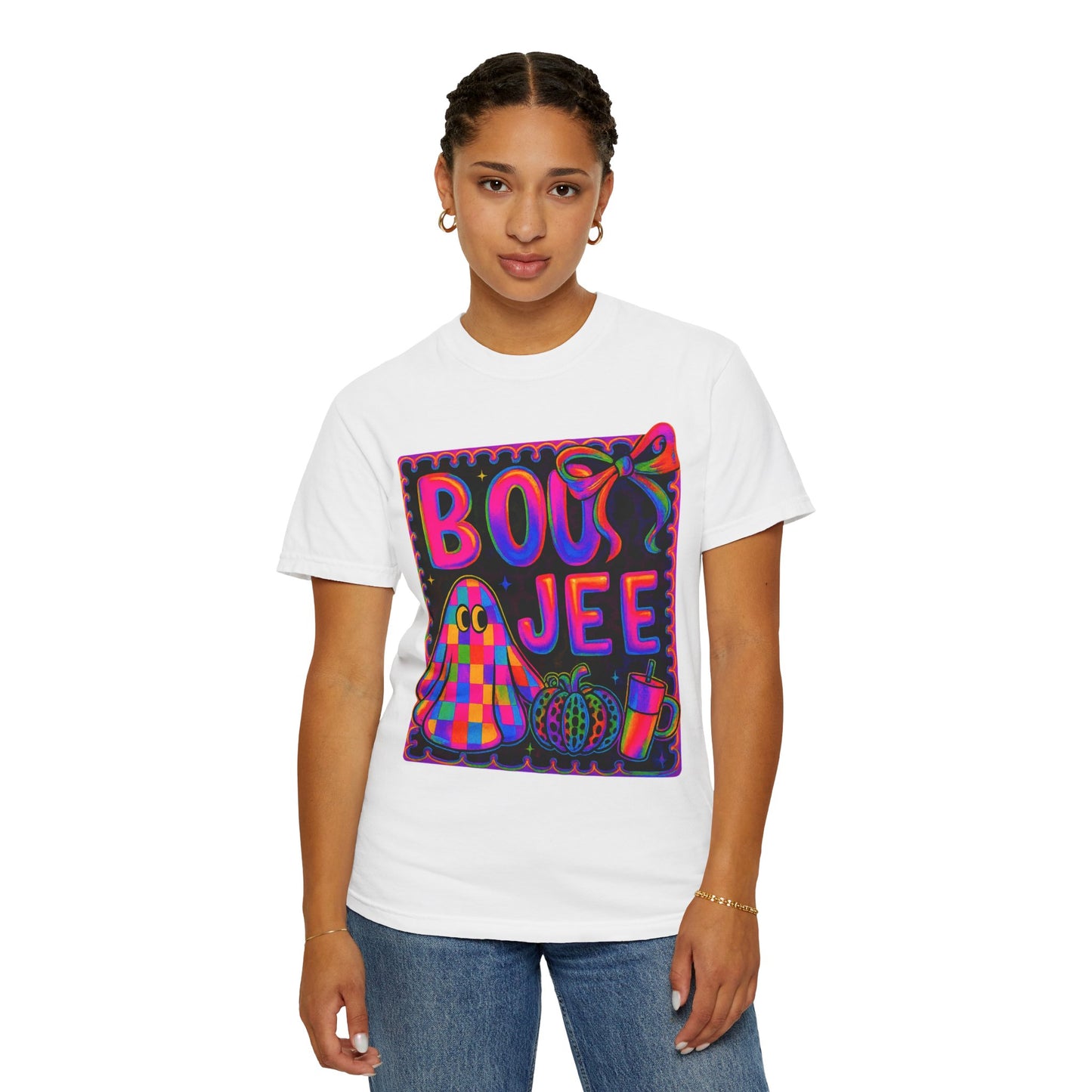 BOOJee Retro Comfort Colors, Garment-Dyed T-shirt, Colorful Graphic Tee, Unisex Streetwear, Fun Gift, Festival Fashion, Vegan Style