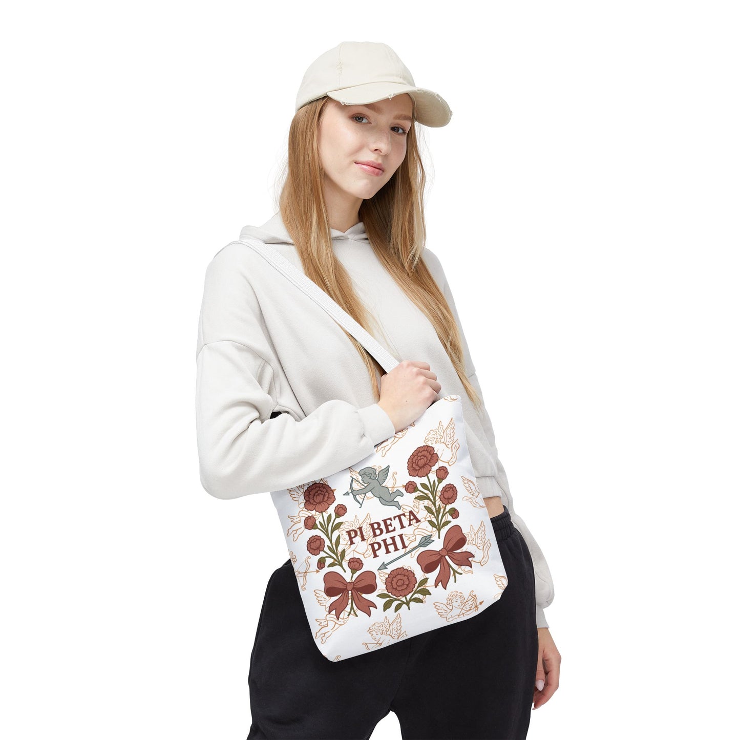 Floral Pi Phi Sorority Tote Bag