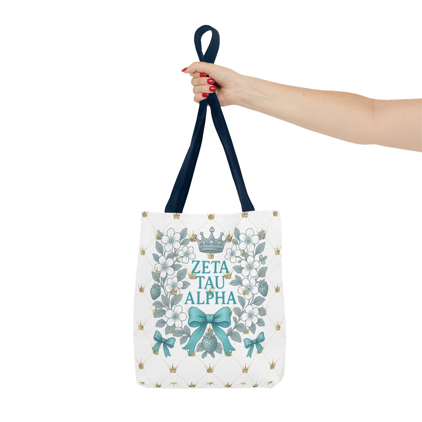 Zeta Tau Alpha Tote Bag | Sorority Bags, Floral Design, Gift for Sisters, Campus Essentials, Personalized Tote