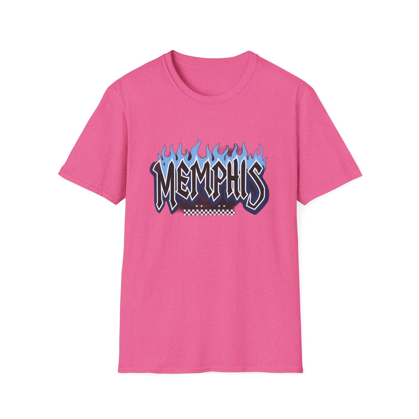 Memphis Flame Graphic T-Shirt, Unisex Tee, Casual Wear, Gift for Music Lovers, Summer Fashion, Graphic Design Shirt