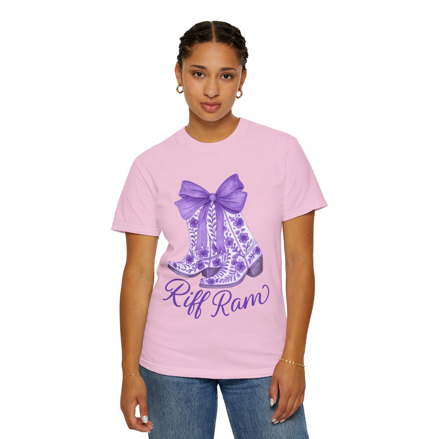Purple Cowboy Boots T-Shirt | Western Style Tee, Festival Wear, Country Music Shirt, Gift for Horse Lovers, Casual Chic