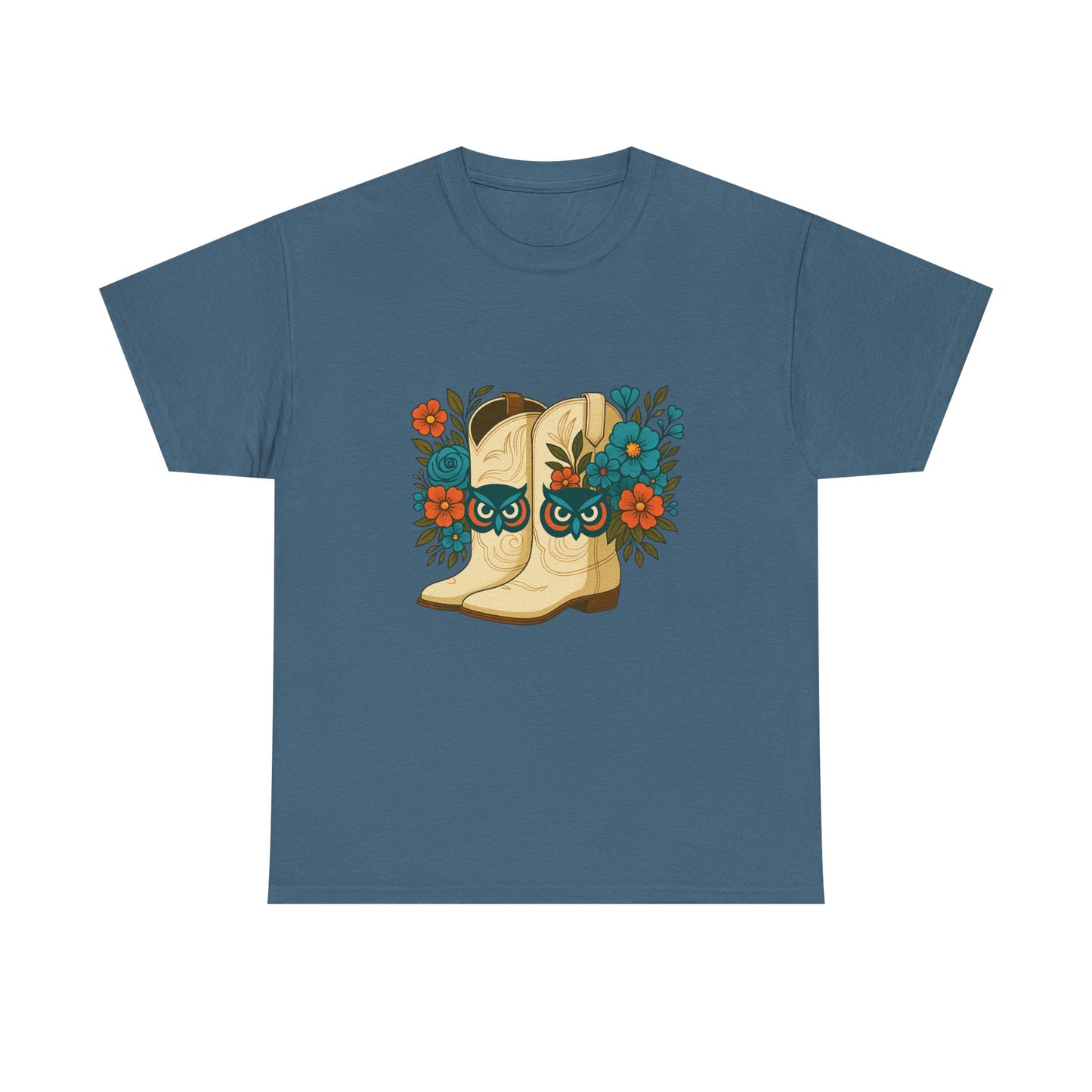 Floral Cowboy Boots Tee, Perfect for Country Music Lovers, Western Style Gift, Casual Outfit, Boho Fashion, Farmhouse Decor