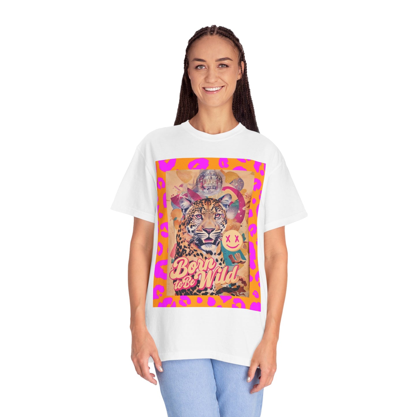 Bold Graphic T-Shirt: Born to Be Wild, Unisex Cotton Tee, Animal Lover Gift, Wild Spirit Apparel, Trendy Casual Wear, Unique Artist Design