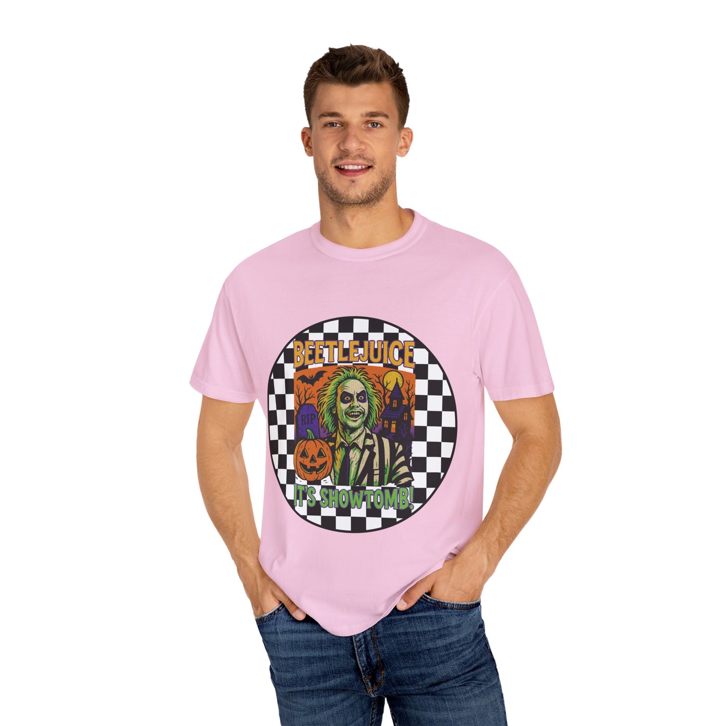 Beetlejuice Unisex T-shirt, Spooky Graphic Tee, Halloween Costume Shirt, Movie Fan Apparel, Eerie Clothing Gift