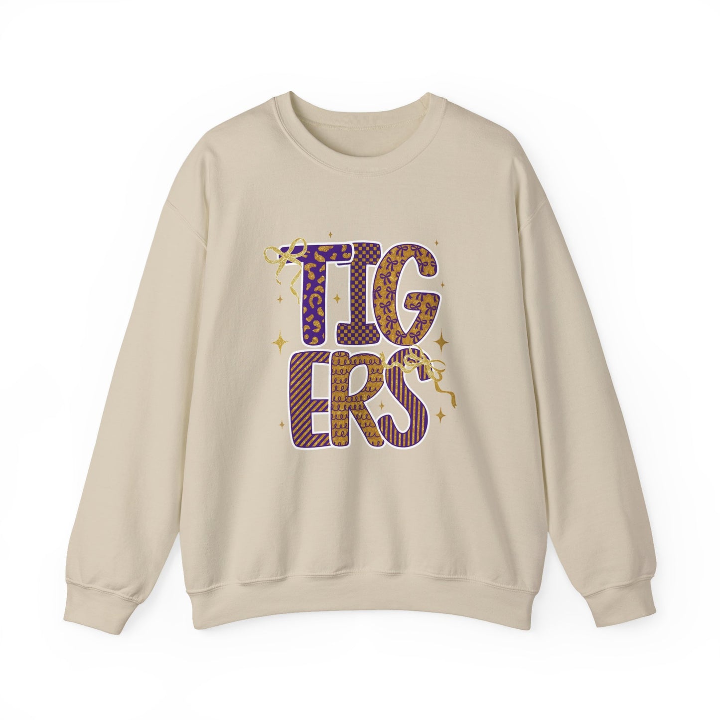 Cheerful Tigers Unisex Sweatshirt - Cozy Gift for Animal Lovers, Fun Streetwear, Birthday Apparel, School Spirit, Casual Outfit