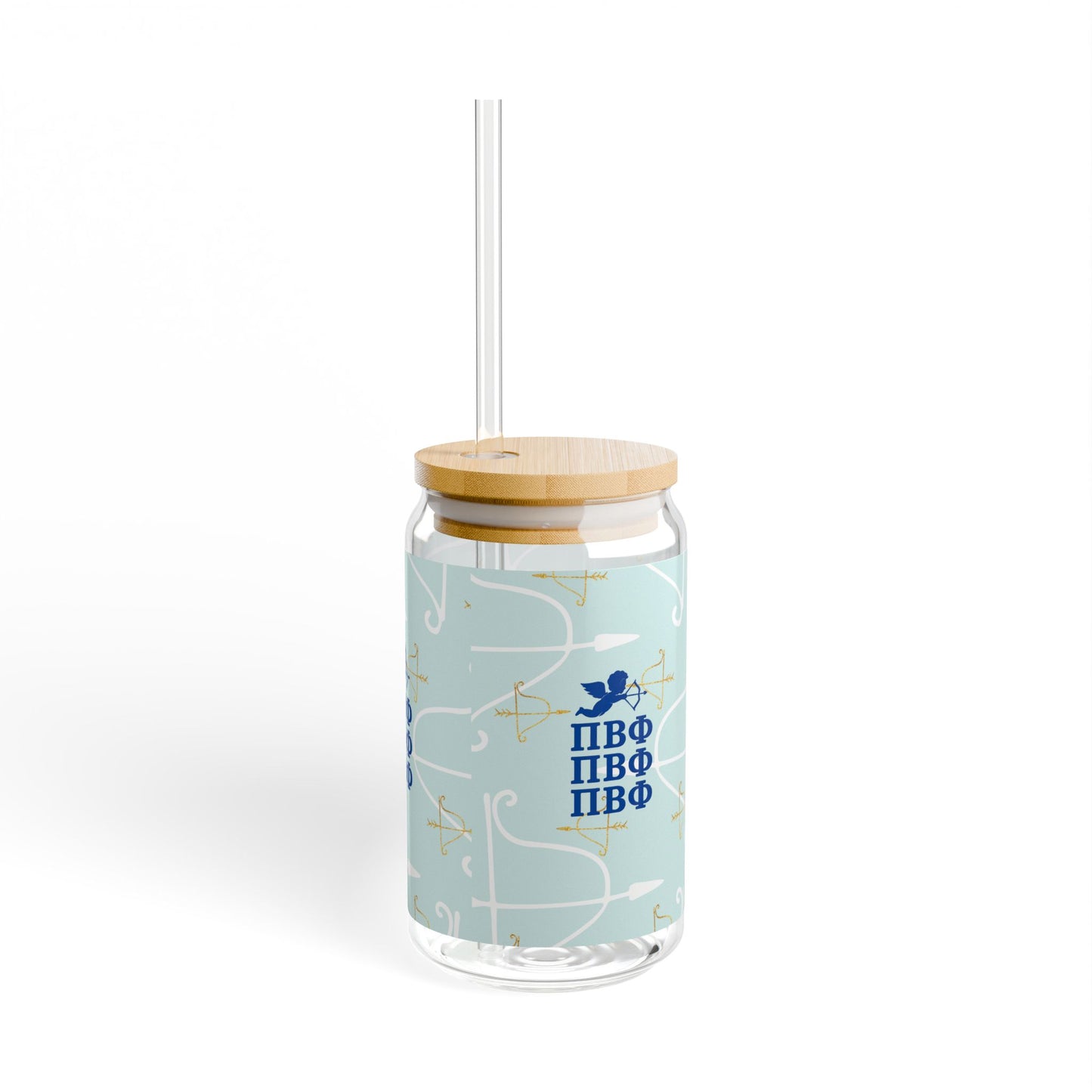 Pi Beta Phi Sipper Glass with Custom Design, Personalized Drinkware, Greek Life, Sorority Gift, Sisterhood