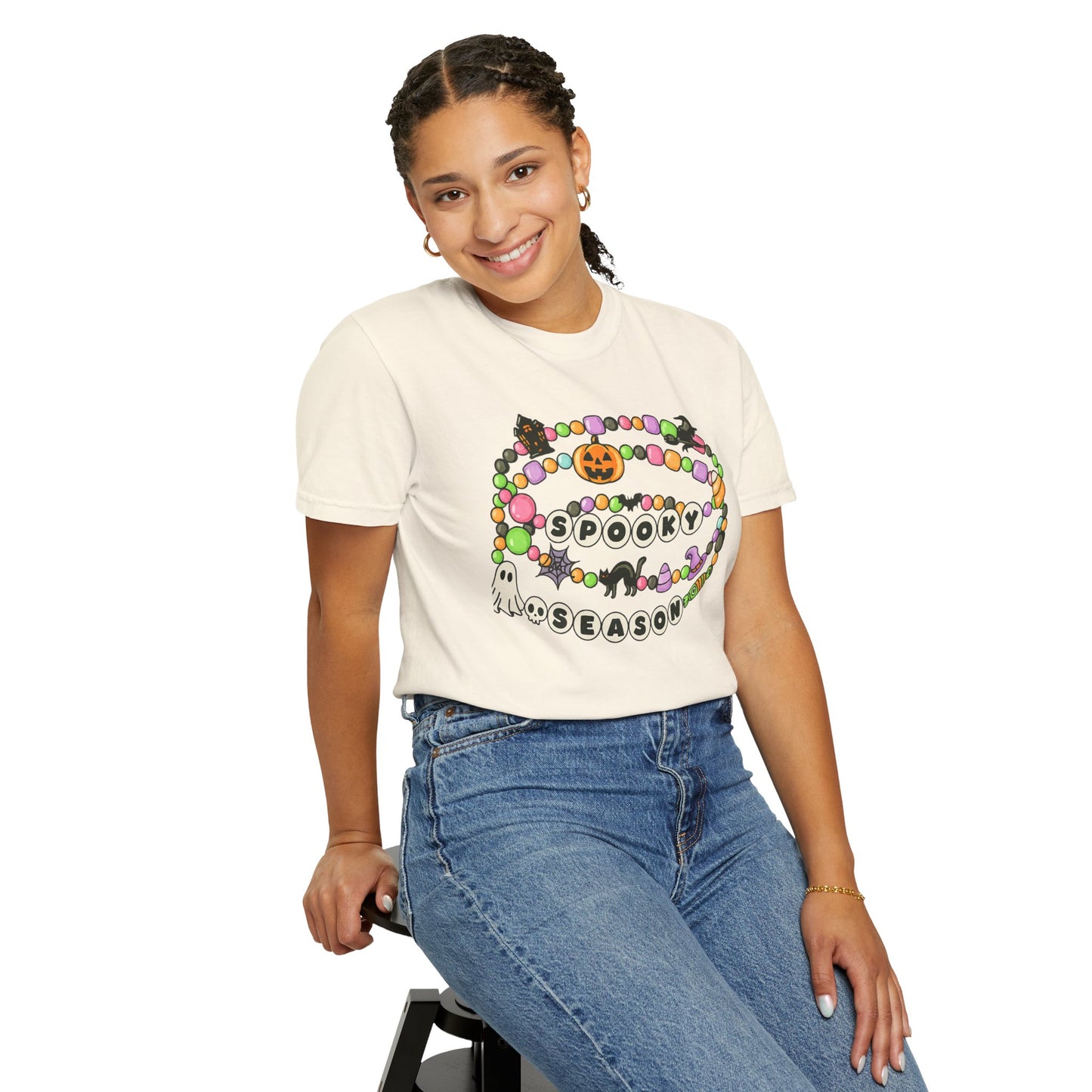 Spooky Season Friendship Bracelet T-shirt | Halloween Fun, Unisex Tee