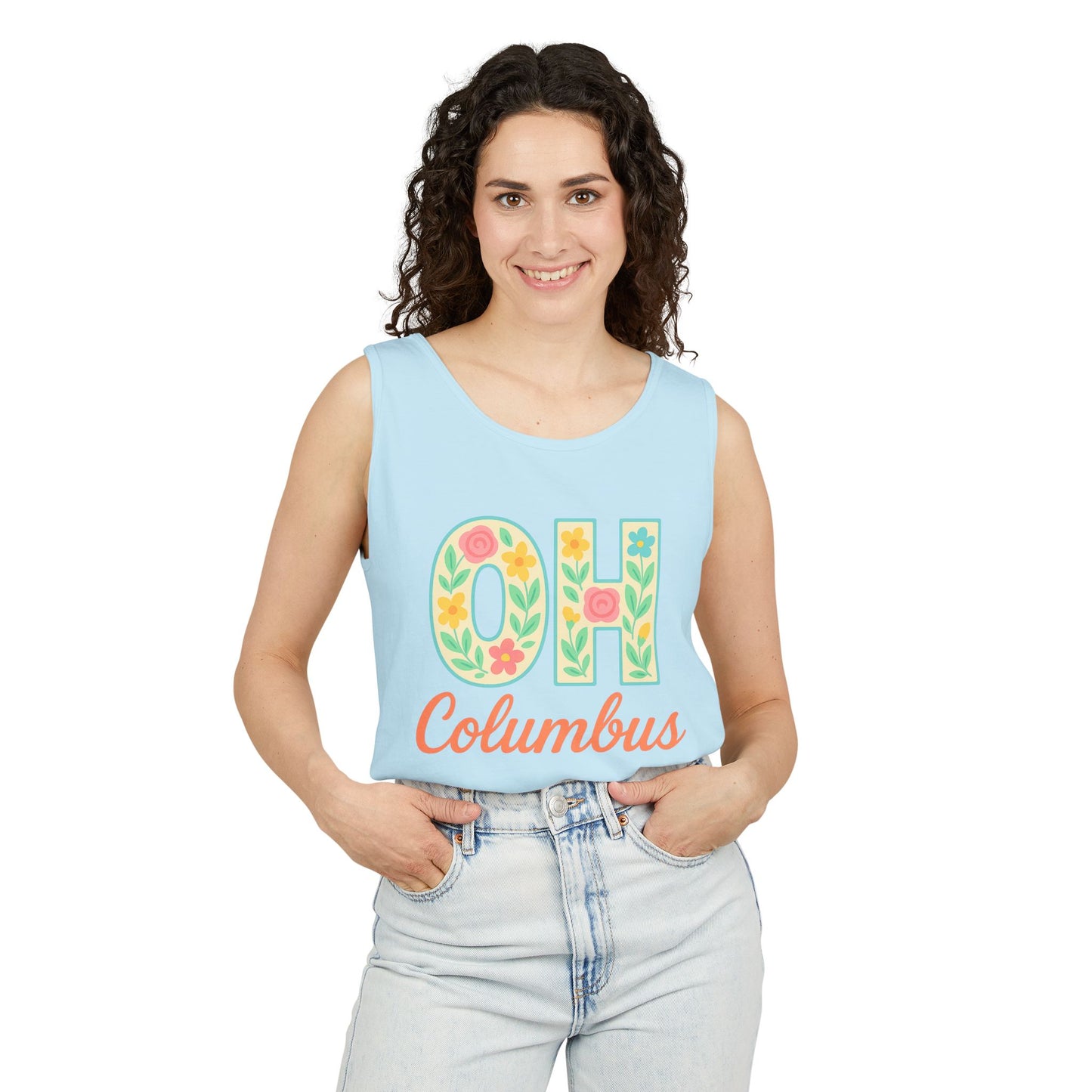 Ohio Spirit Unisex Garment-Dyed Tank Top, College Sports, Casual Wear, Gift for Graduates, Team Pride, Comfort Colors, Graduation Gift, Go Bucks