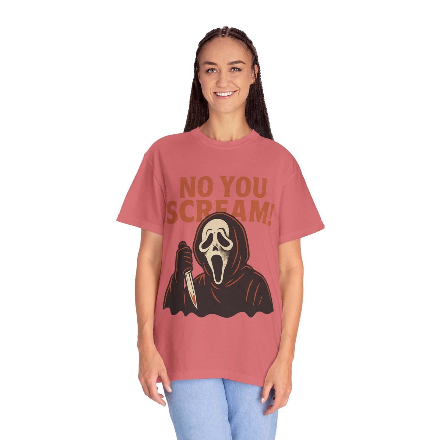 Unisex Horror-Themed T-shirt | Fun Scream Design for Halloween, Costume Parties, Movie Nights, Gift for Horror Fans