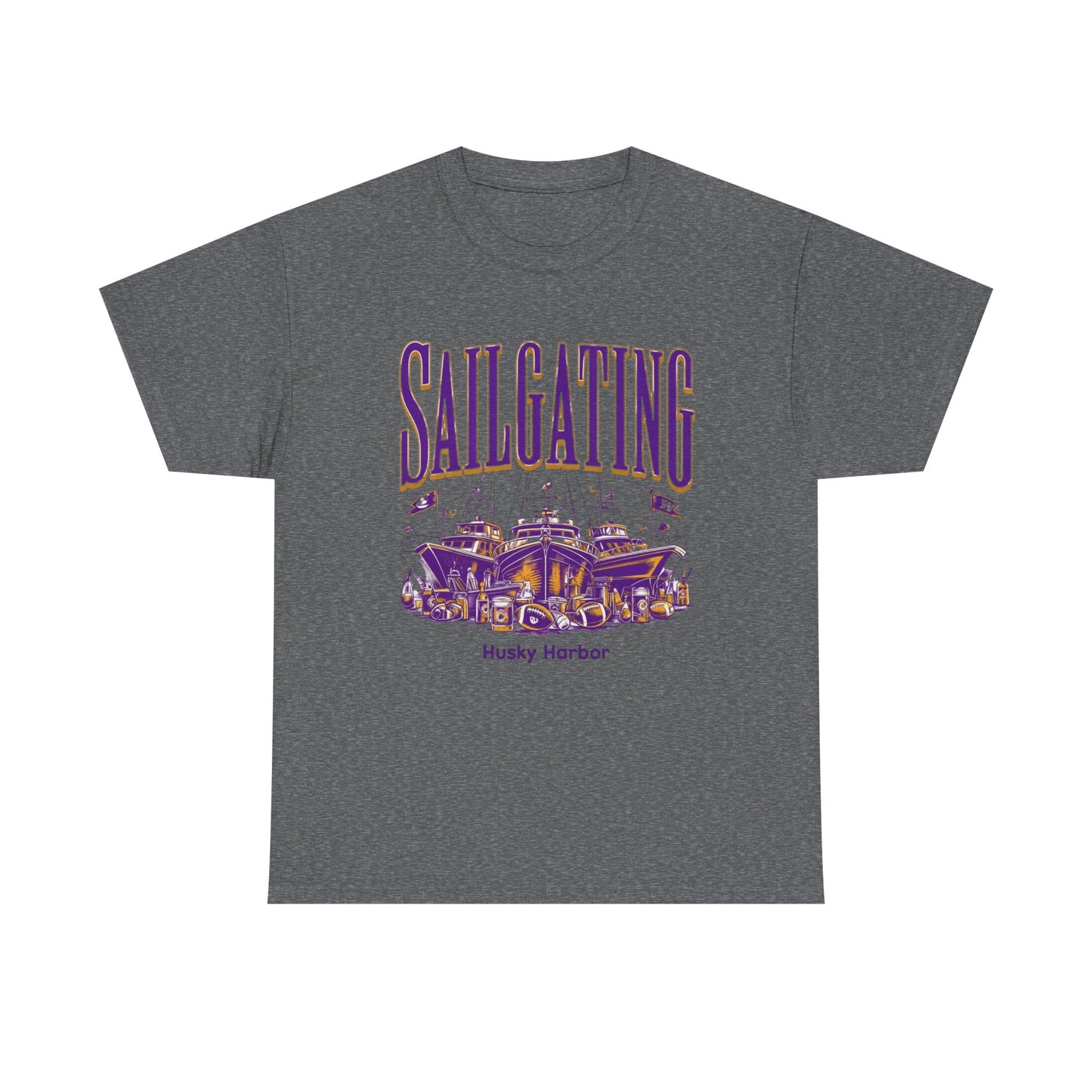 Sailgating Tee - Washington Huskies Unisex Heavy Cotton Shirt