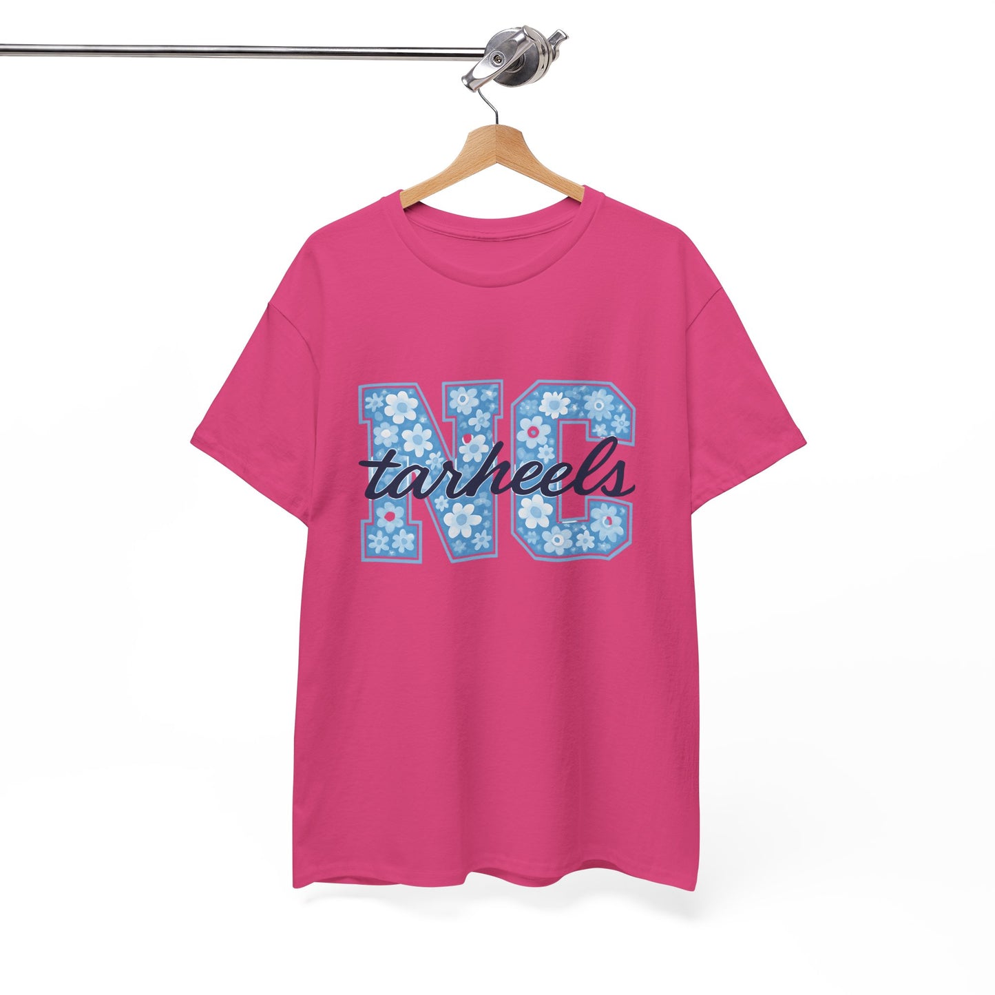 North Carolina Tarheels Unisex Heavy Cotton Tee, College Spirit Wear, Men's and Women's Casual T-Shirt, School Pride Apparel, Gift for Fans