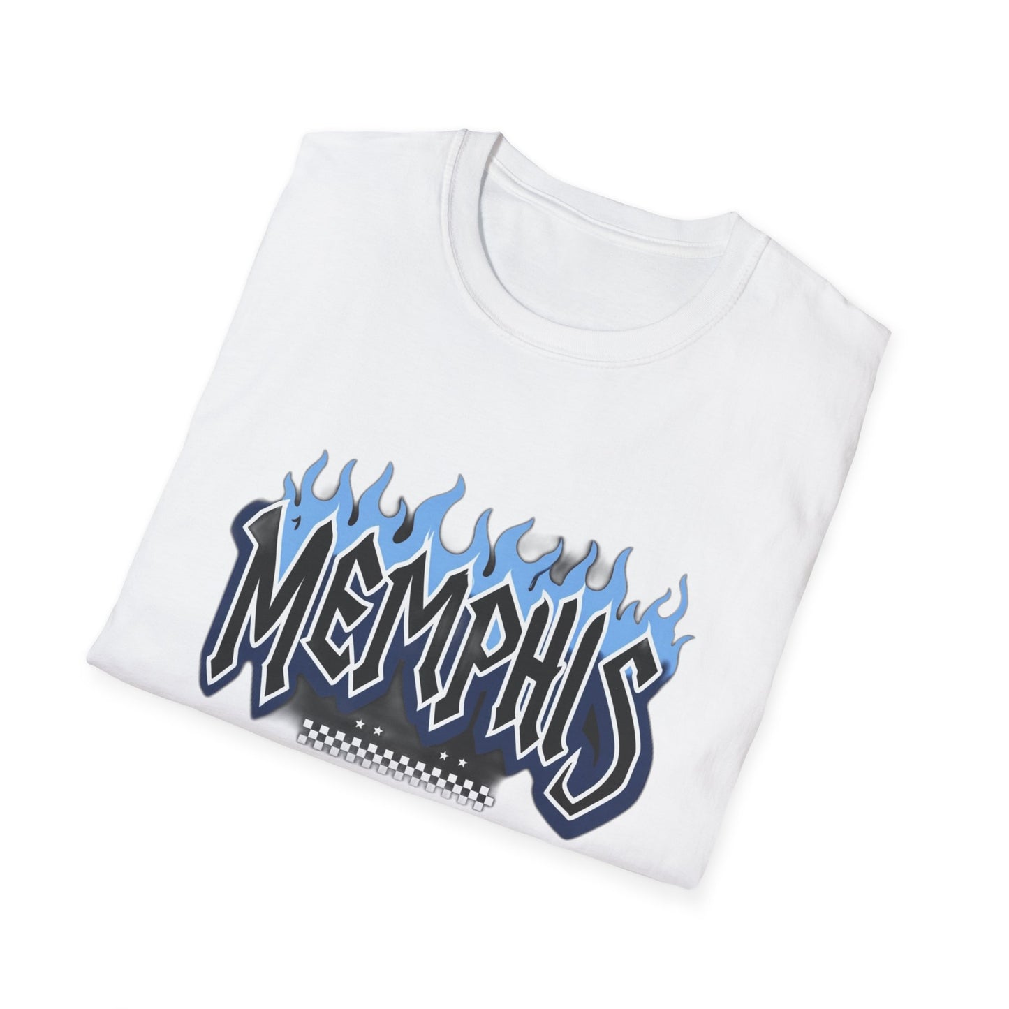 Memphis Flame Graphic T-Shirt, Unisex Tee, Casual Wear, Gift for Music Lovers, Summer Fashion, Graphic Design Shirt