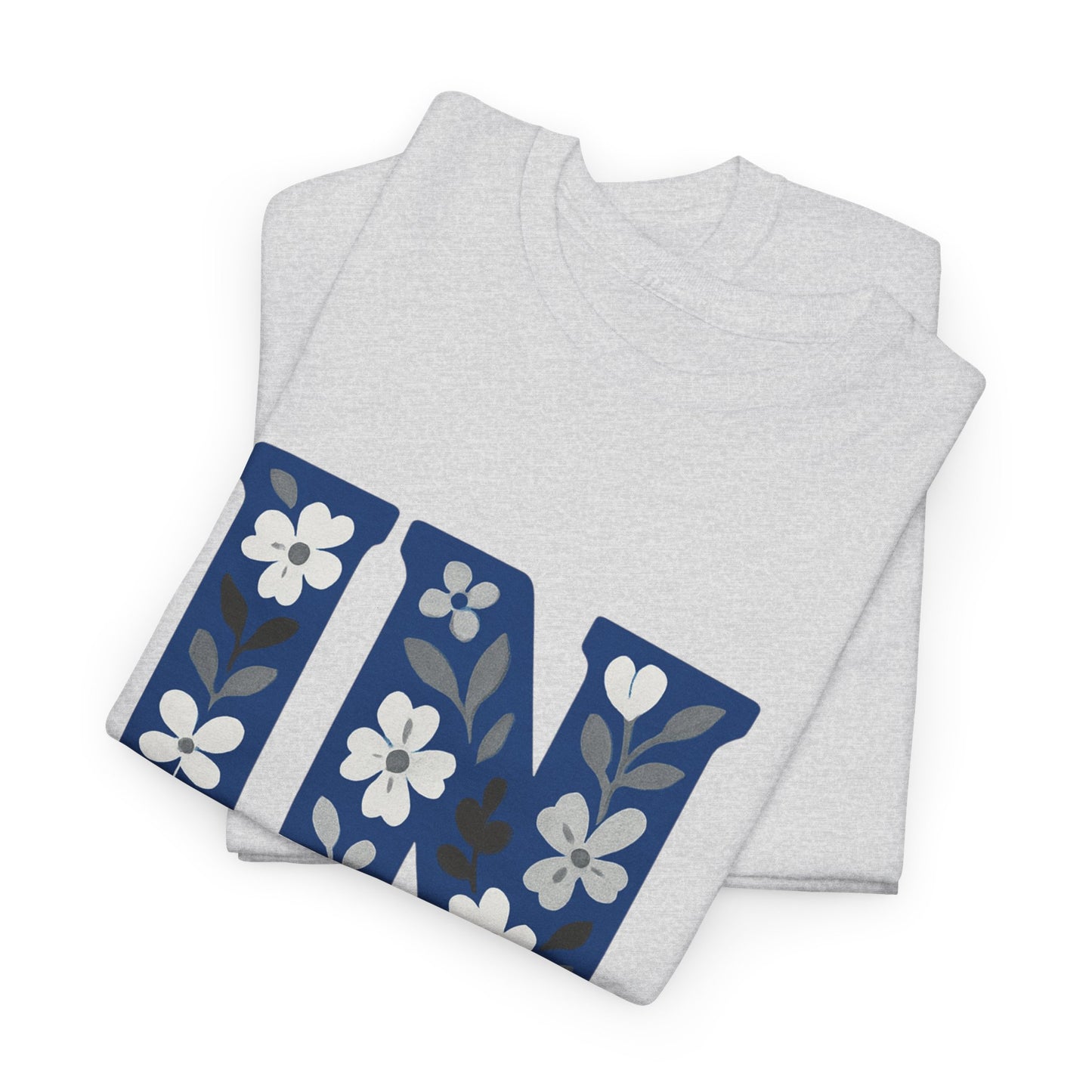 Floral Colts Tee | Unisex Heavy Cotton Tee for Sports Fans, Indiana Pride