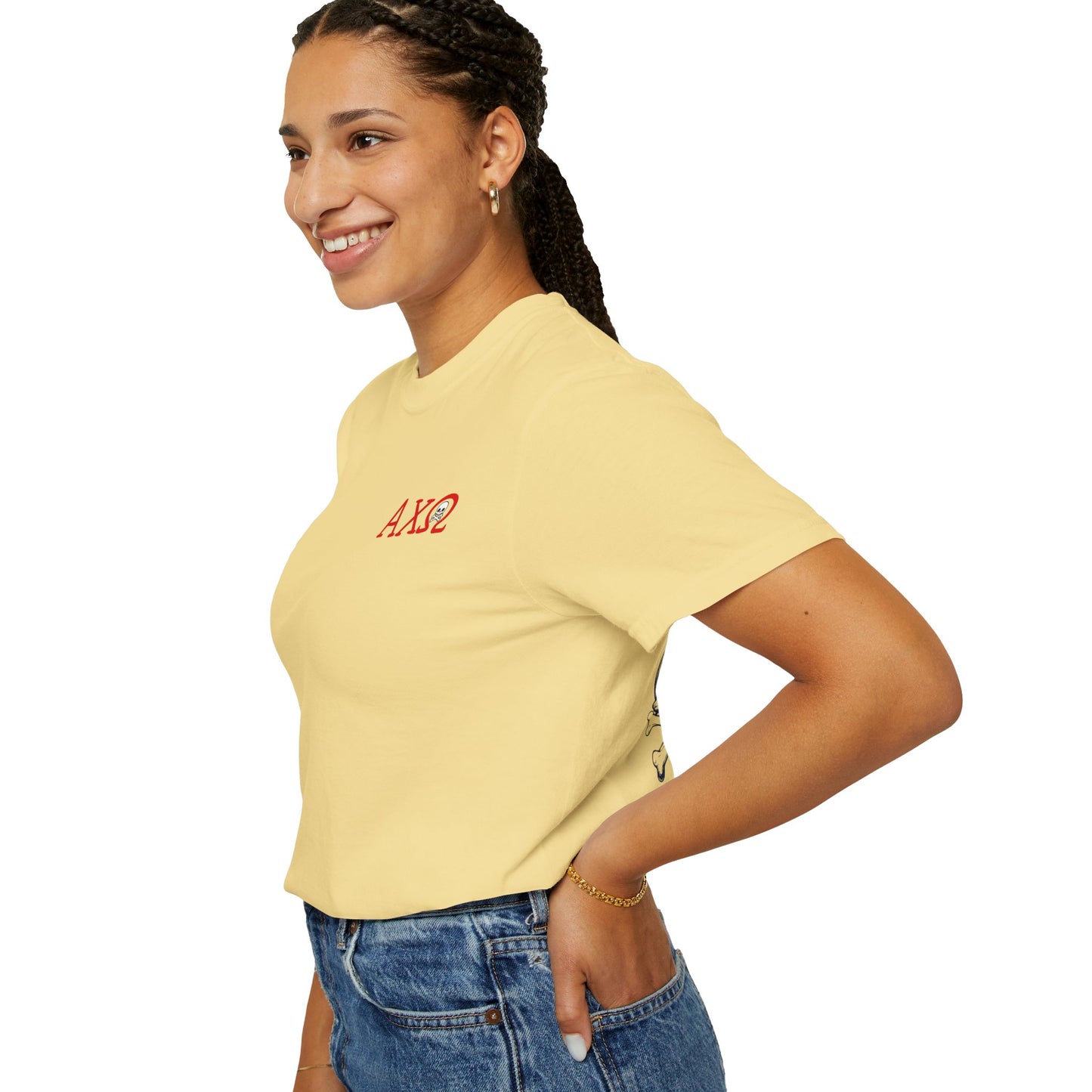 Alpha Chi Omega Garment-Dyed T-shirt, Unisex College Apparel, Sorority Shirt, Graduation Gift, Vintage Style Tee