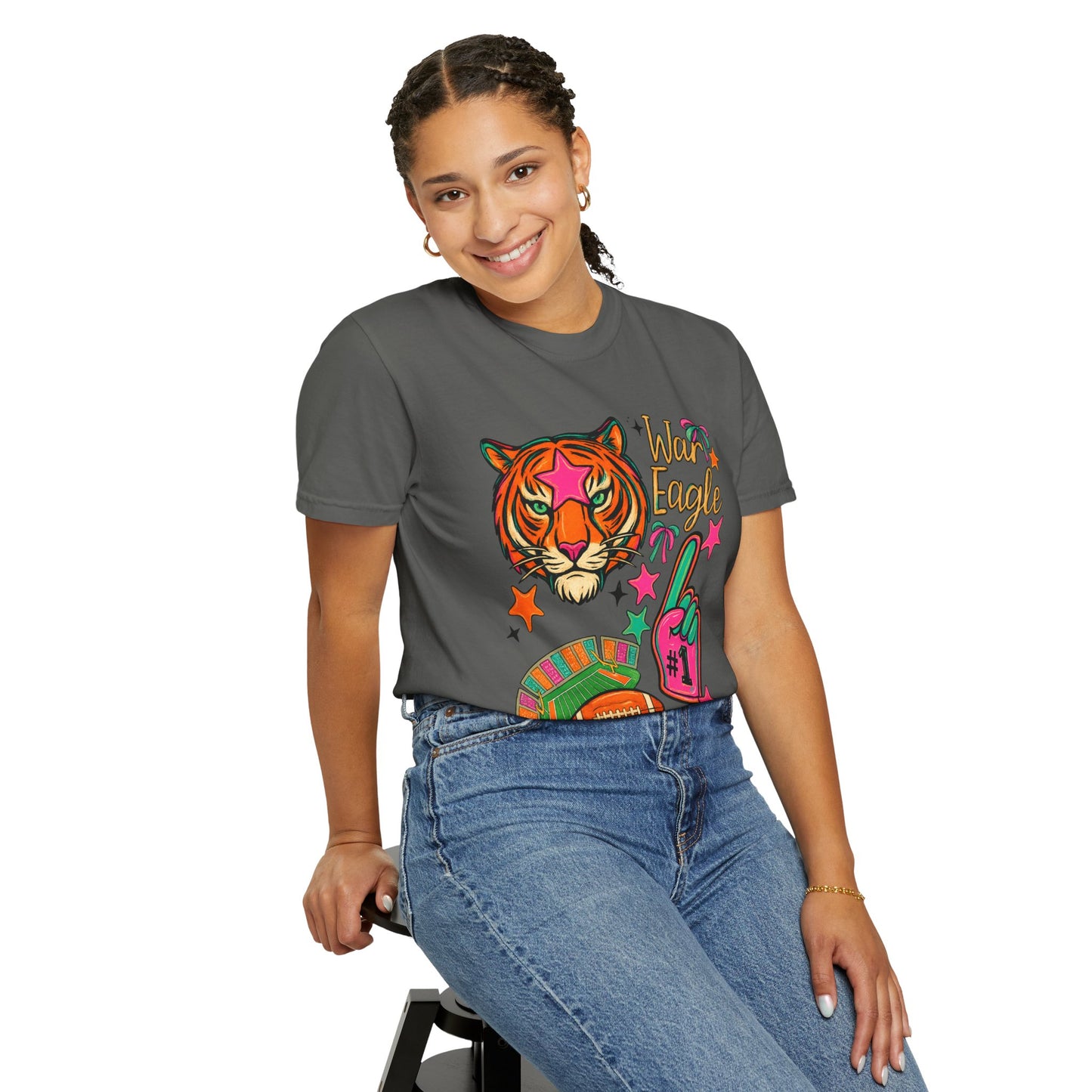 Vintage Preppy Tiger Football Game Day Unisex T-shirt
