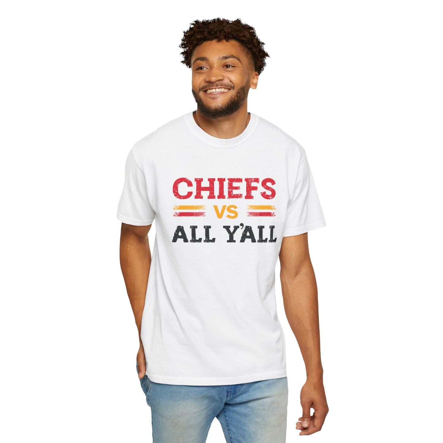 Game Day Humor T-Shirt, Chiefs vs All Y’all Tee, Sports Fan Gift, Unisex Shirt, Tailgate Party Apparel, Football Celebration Shirt