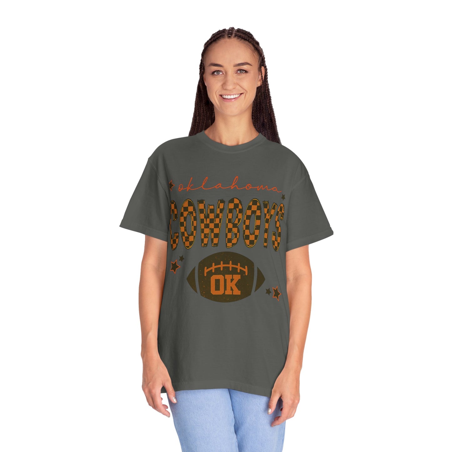 Oklahoma Cowboys Football T-Shirt — Leopard Print Team Tee