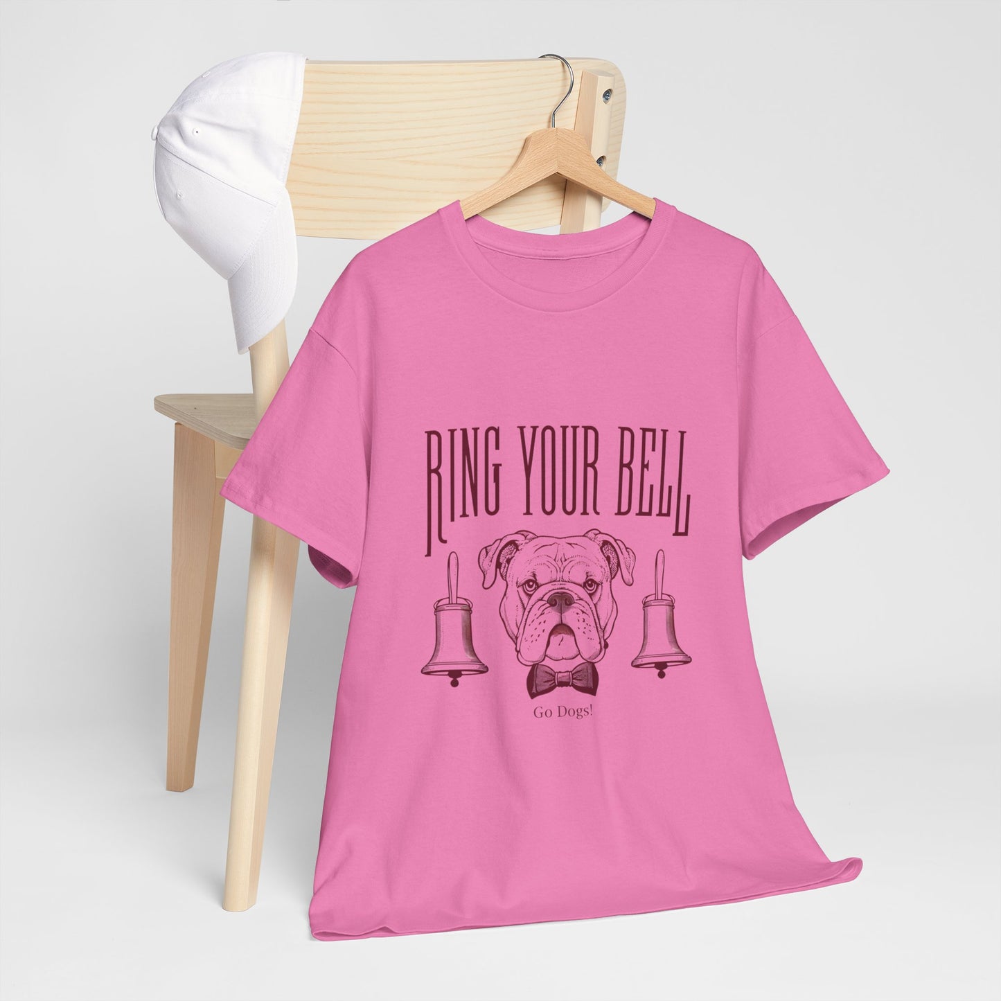 Dog Lover's Unisex Heavy Cotton Tee | 'Ring Your Bell' Shirt, Bulldog Tee, Pet Owner Gift, Funny Dog Apparel, Casual Wear