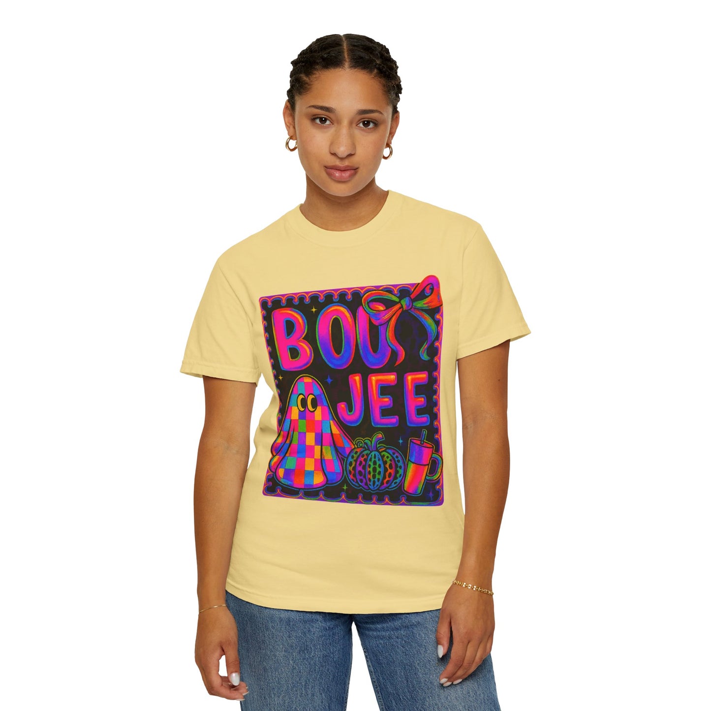 BOOJee Retro Comfort Colors, Garment-Dyed T-shirt, Colorful Graphic Tee, Unisex Streetwear, Fun Gift, Festival Fashion, Vegan Style