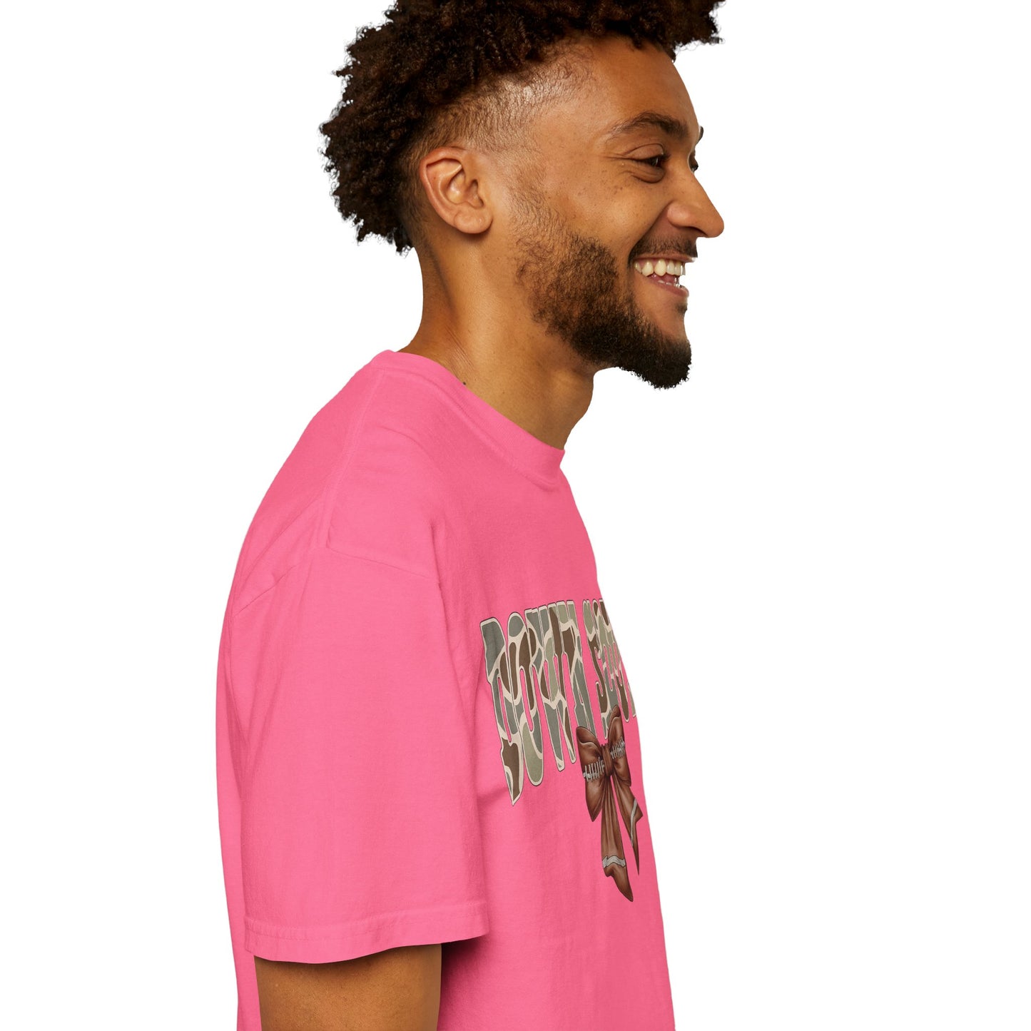 Camo Bow Graphic Tee - Trendy Apparel for Casual Outings and Birthdays