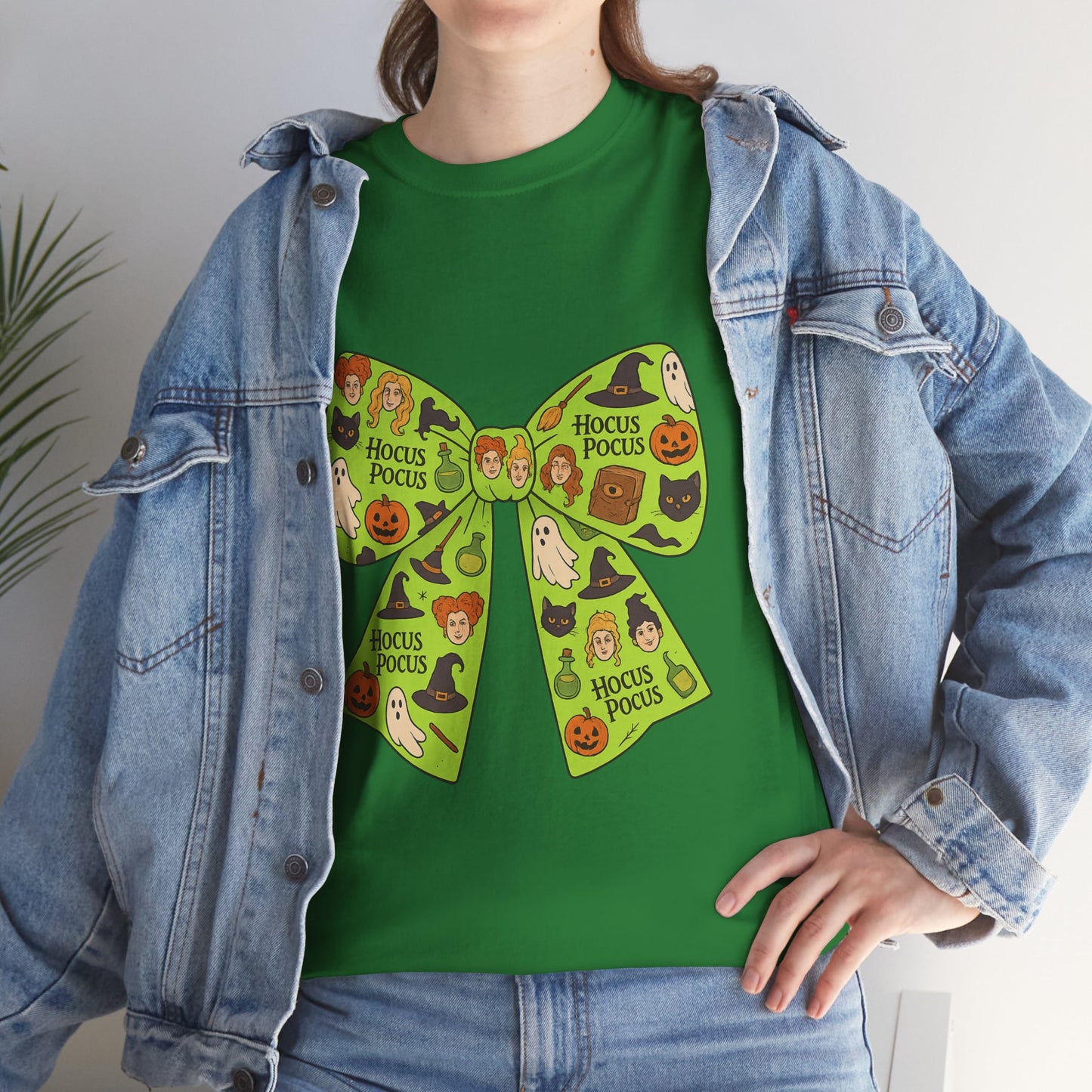 Halloween Graphic Tee, Spooky Season Unisex Shirt, Hocus Pocus Bow Tee, Autumn Style Shirt, Trick or Treat Apparel