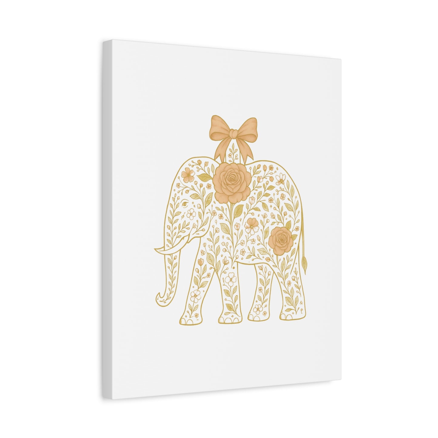 Coquette Elephant Bow Canvas Wall Art