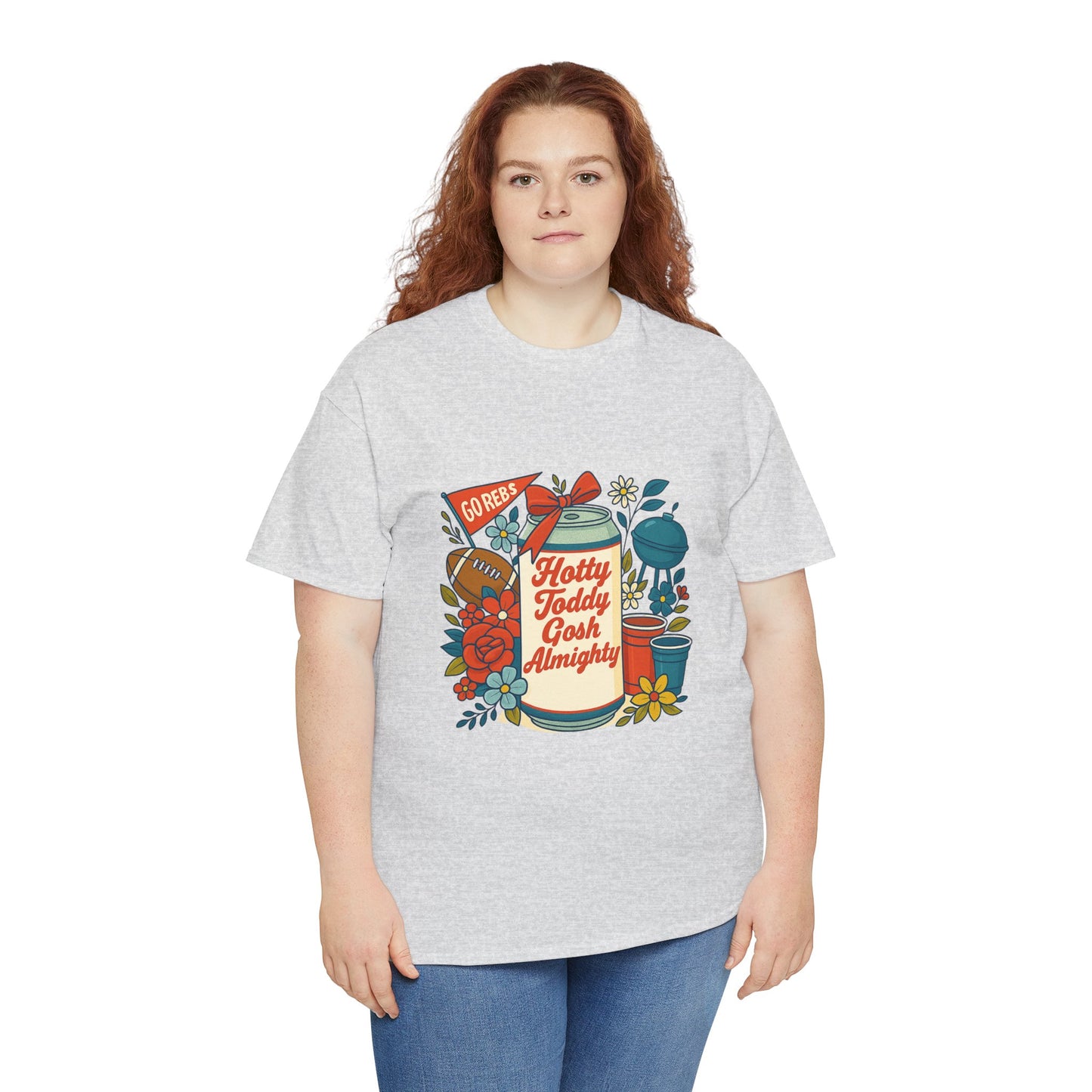 Hotty Toddy Heavy Cotton Tee - Unisex Graphic T-Shirt, Casual Wear, College Apparel, Gift for Students, Spring Break Fashion