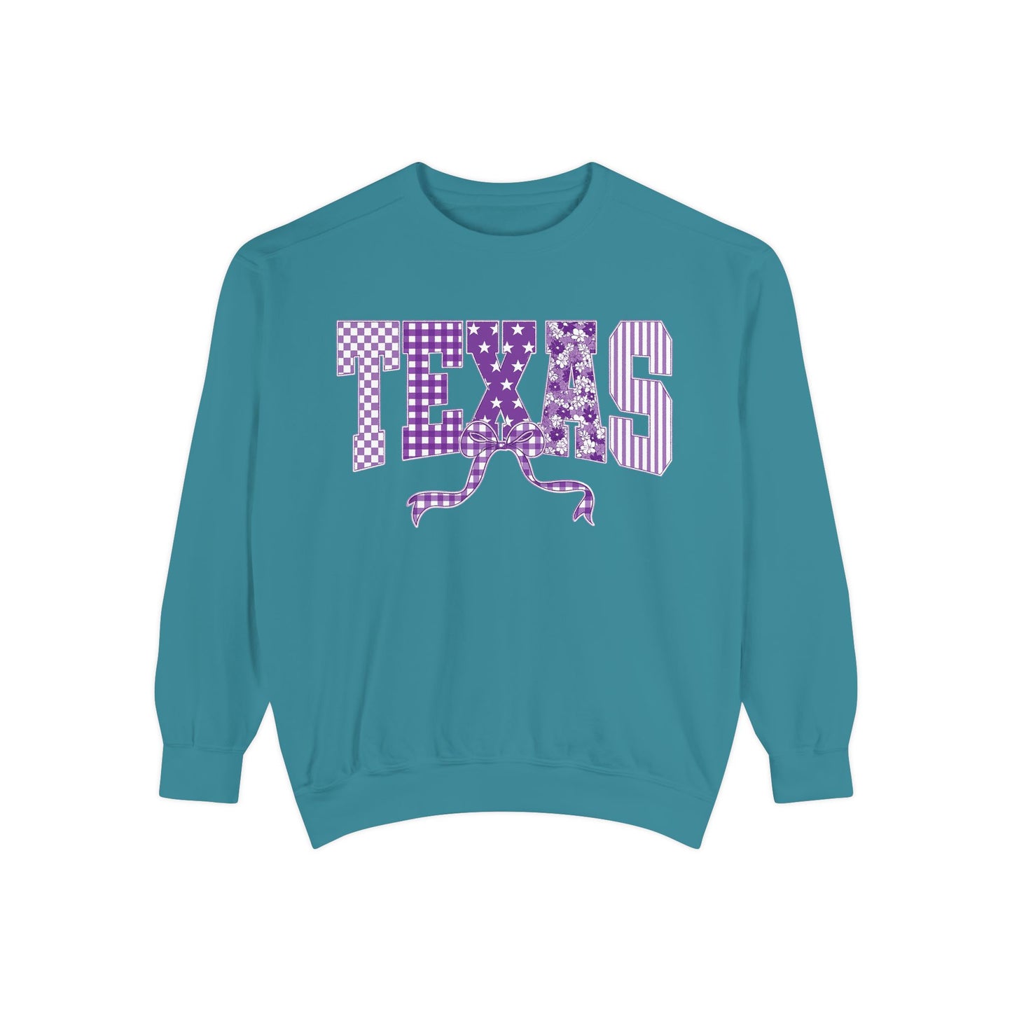 Texas Cowgirl Sweatshirt — Purple Western State Graphic