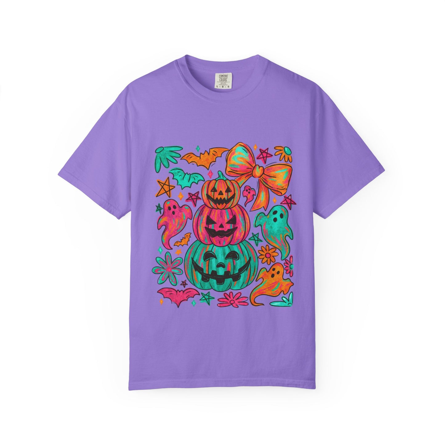 Whimsical Halloween T-Shirt, Perfect for Fall Celebrations, Ghosts & Pumpkins Design, Unisex Tee, Festive Apparel, Halloween Costume