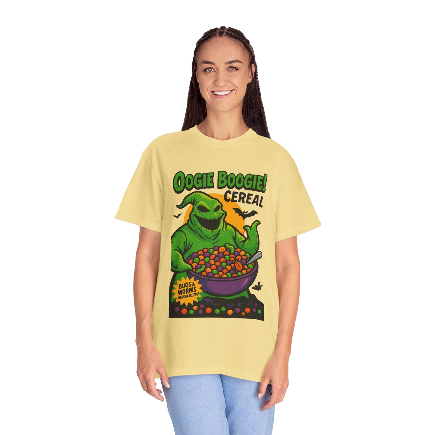 Oogie Boogie Cereal Unisex T-Shirt, Halloween Tee, Cartoon Apparel, Gifts for Fans, Unique Graphic Shirt, Spooky Style
