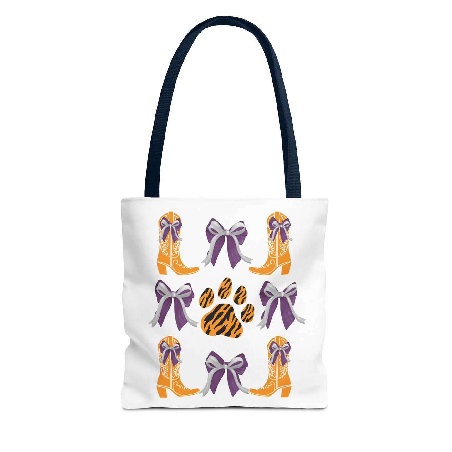 SC Clemson Coquette Bow Tiger Print Tote Bag, Go Tigers, SC Game Day, Clemson, SC, College Student Gift, Graduation Gift, SC Tigers Fan, Clemson Alumni