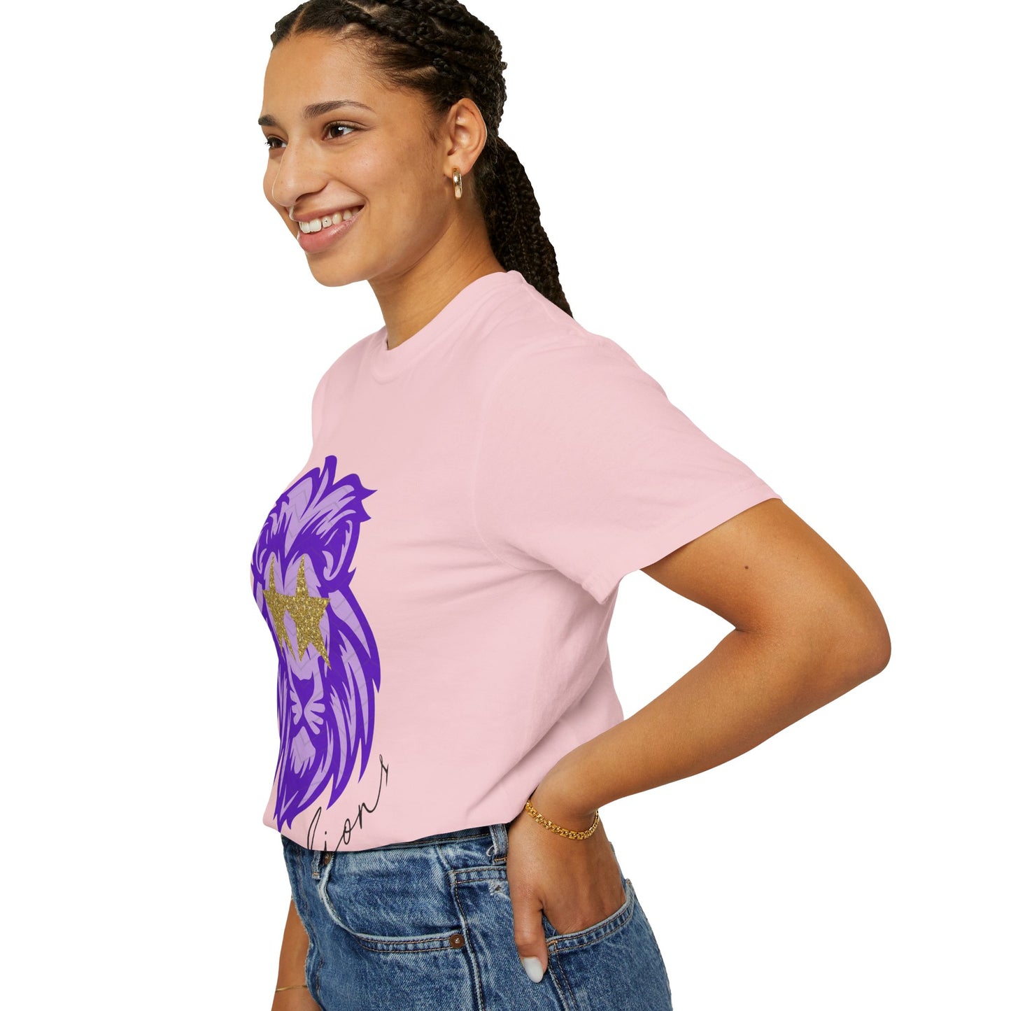 Purple Lion Graphic T-Shirt