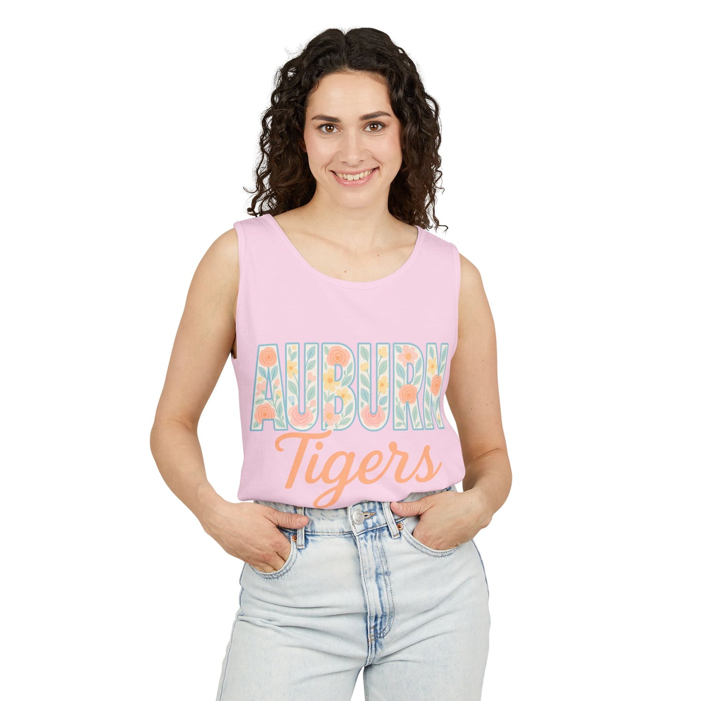 Auburn Tigers Garment-Dyed Tank Top, Summer Fashion, Sports Apparel, College Gear, Gifts for Students, Comfort Colors