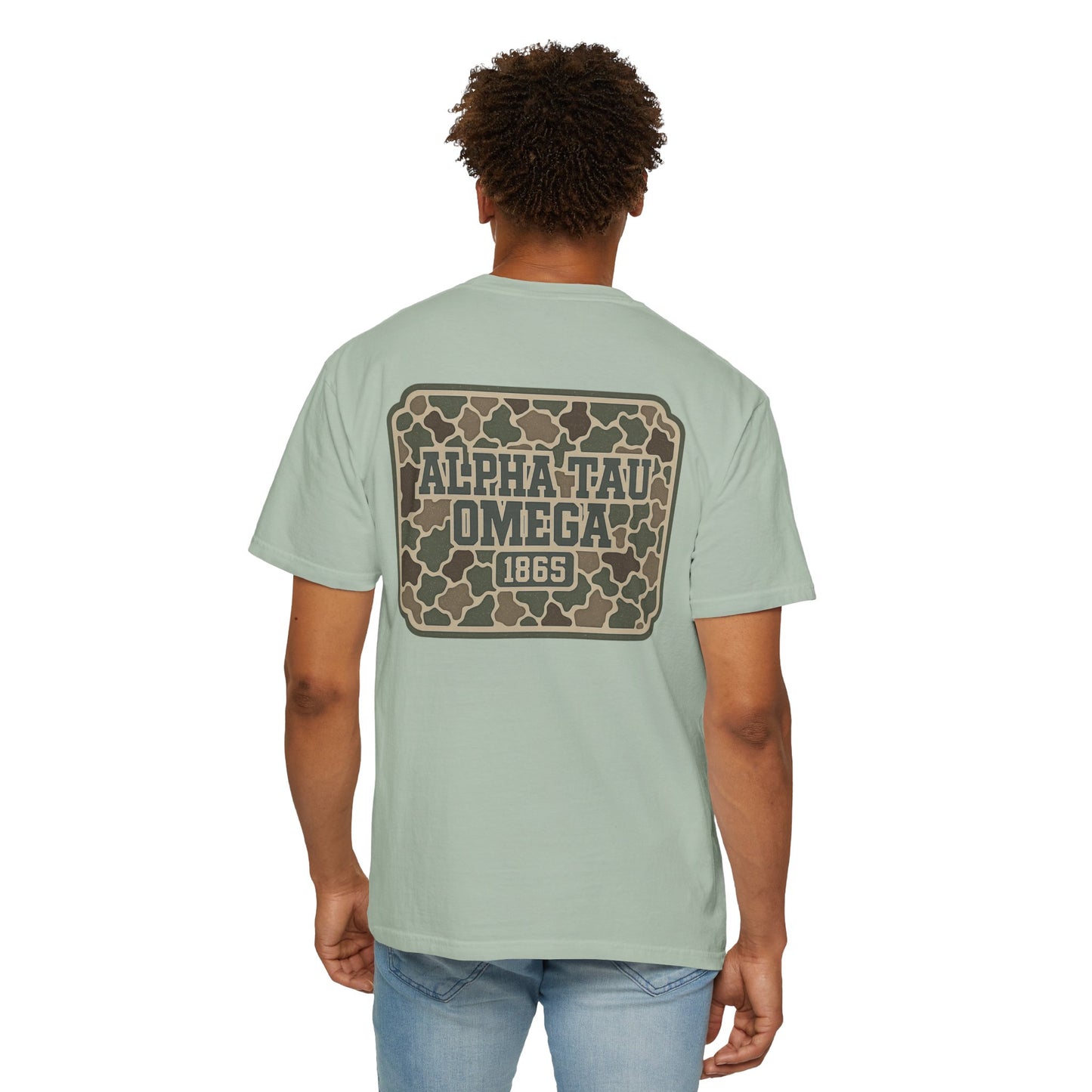 AlphaTauOmega Garment-Dyed T-shirt | Unisex Casual Tee for Fraternity Events, Gifts, College Life, Brotherhood, Greek Life