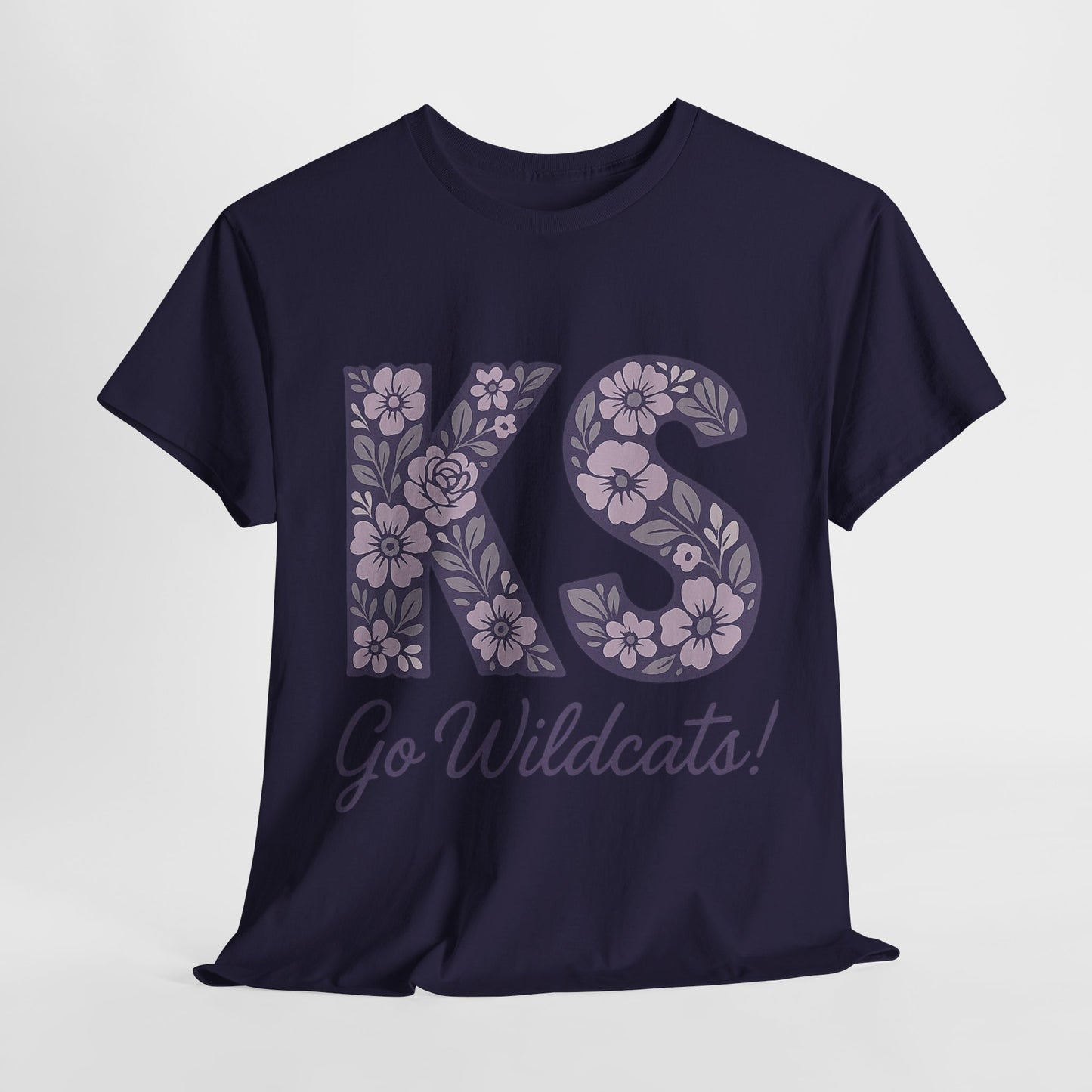 KS Floral Team Spirit Tee: Celebrate Kansas State Wildcats in Style, Perfect for Sports Events, Gifts, & Casual Wear