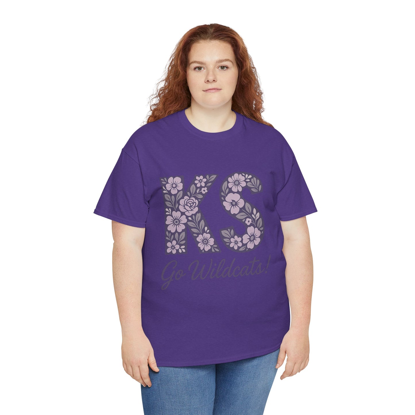KS Floral Team Spirit Tee: Celebrate Kansas State Wildcats in Style, Perfect for Sports Events, Gifts, & Casual Wear